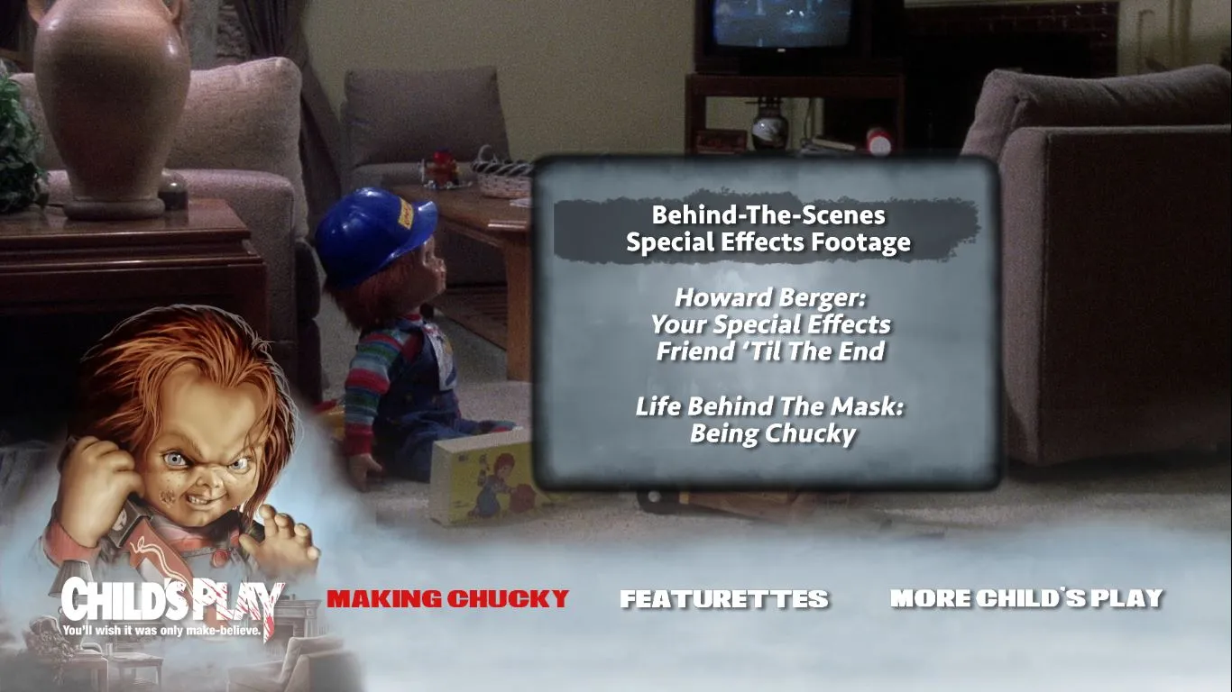 Child's Play features Making Chucky menu