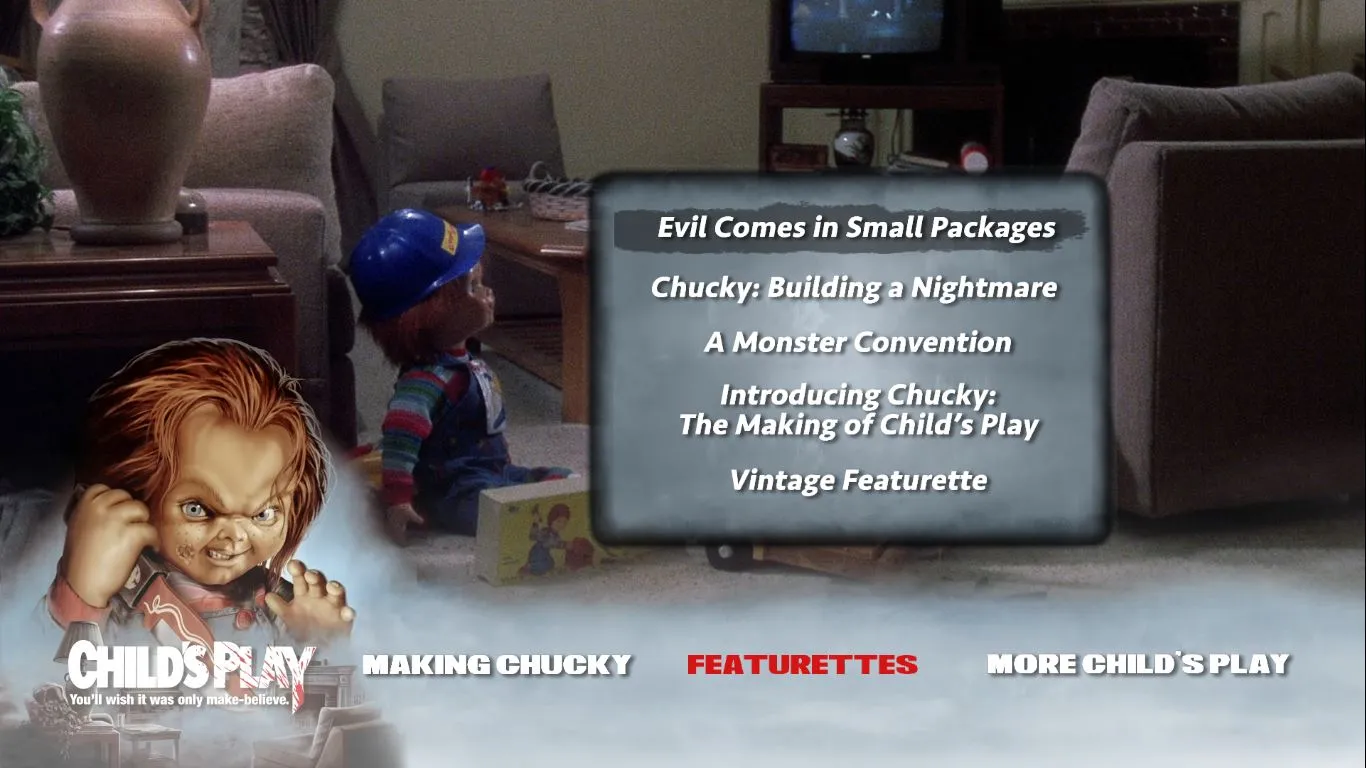 Child's Play features featurettes menu