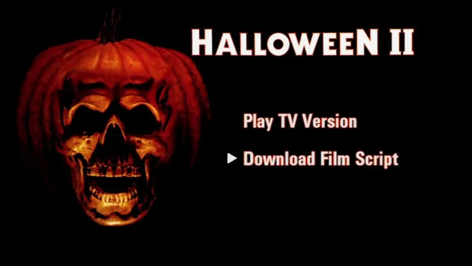 Halloween II TV DVD menu