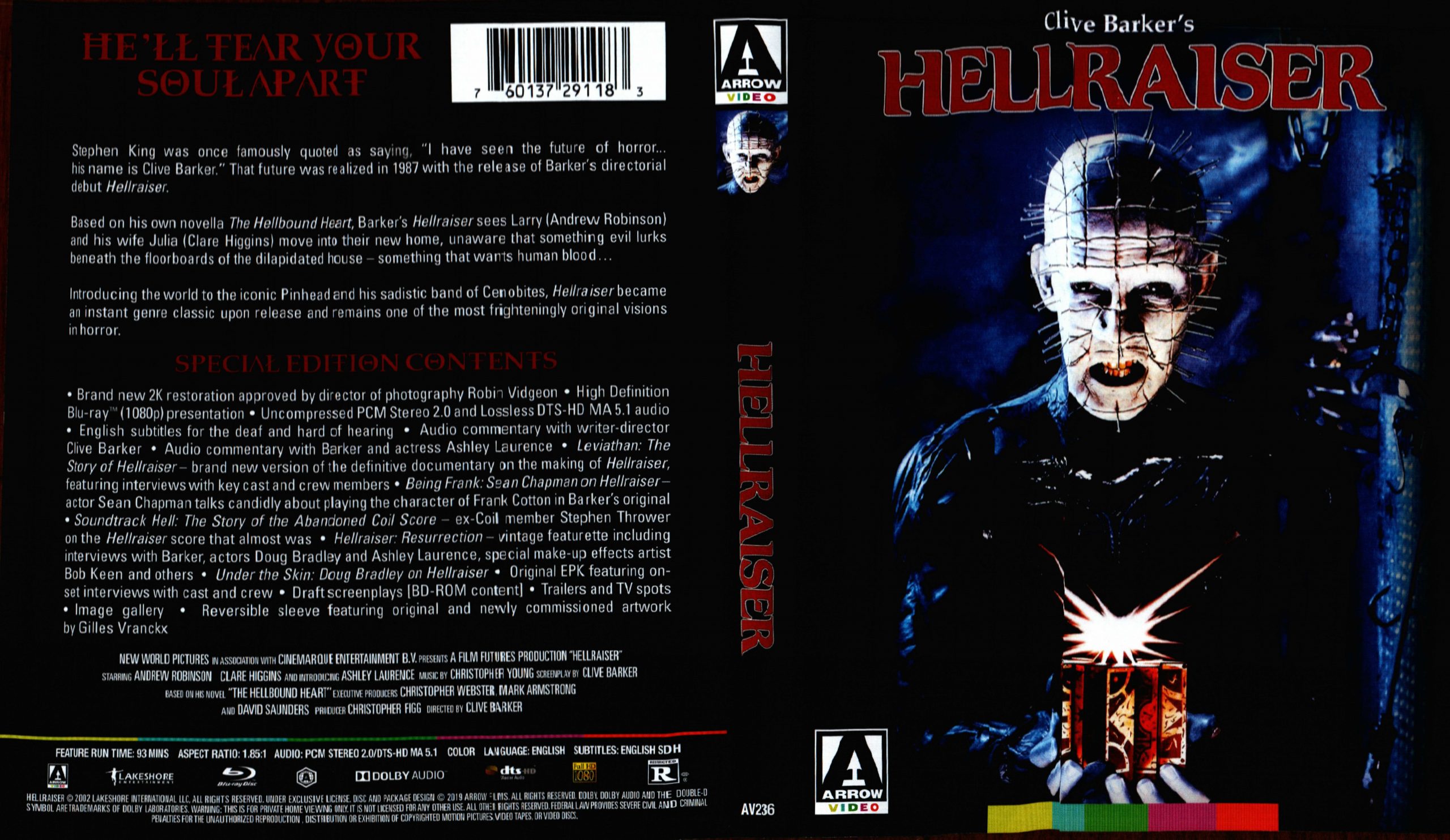 Hellraiser Blu-ray Review (Arrow Video) - Cultsploitation | Cult Films ...