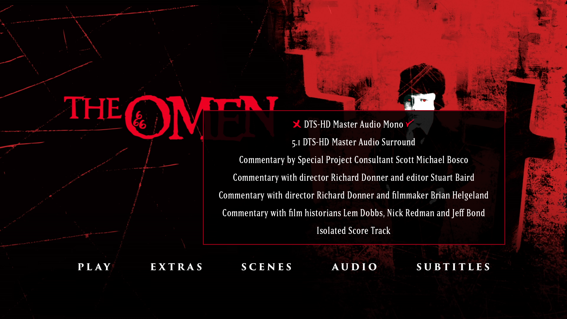 The Omen setup menu