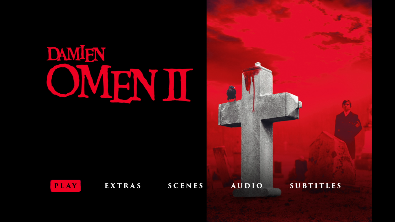 Damien: Omen II Blu-ray menu