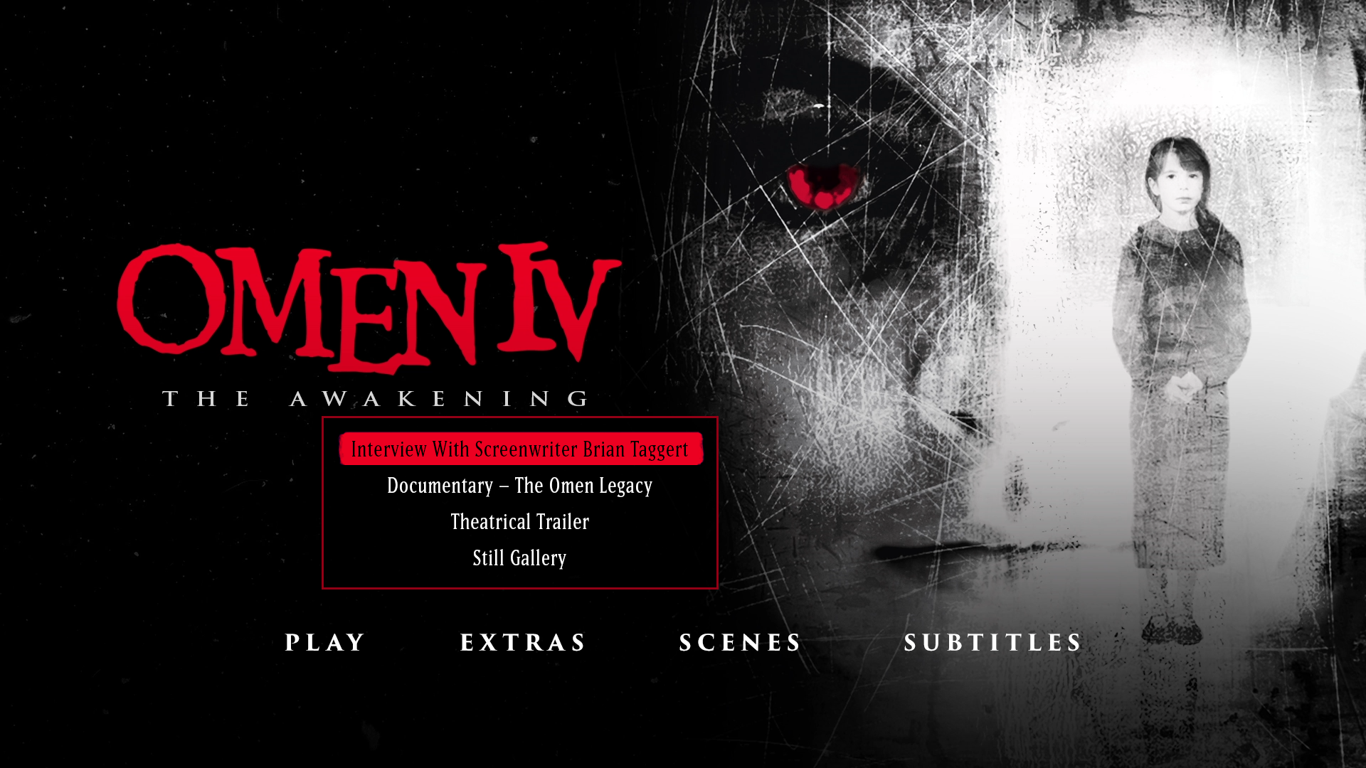 Omen IV: The Awakening extras menu