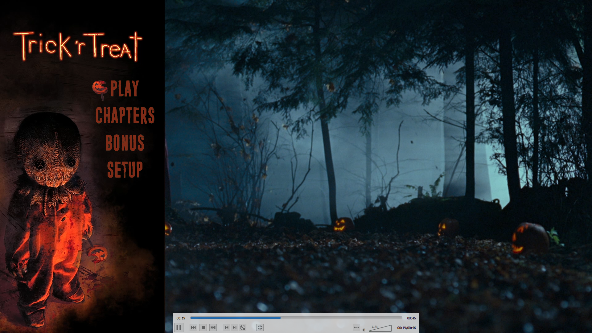 Trick 'R Treat Blu-ray menu