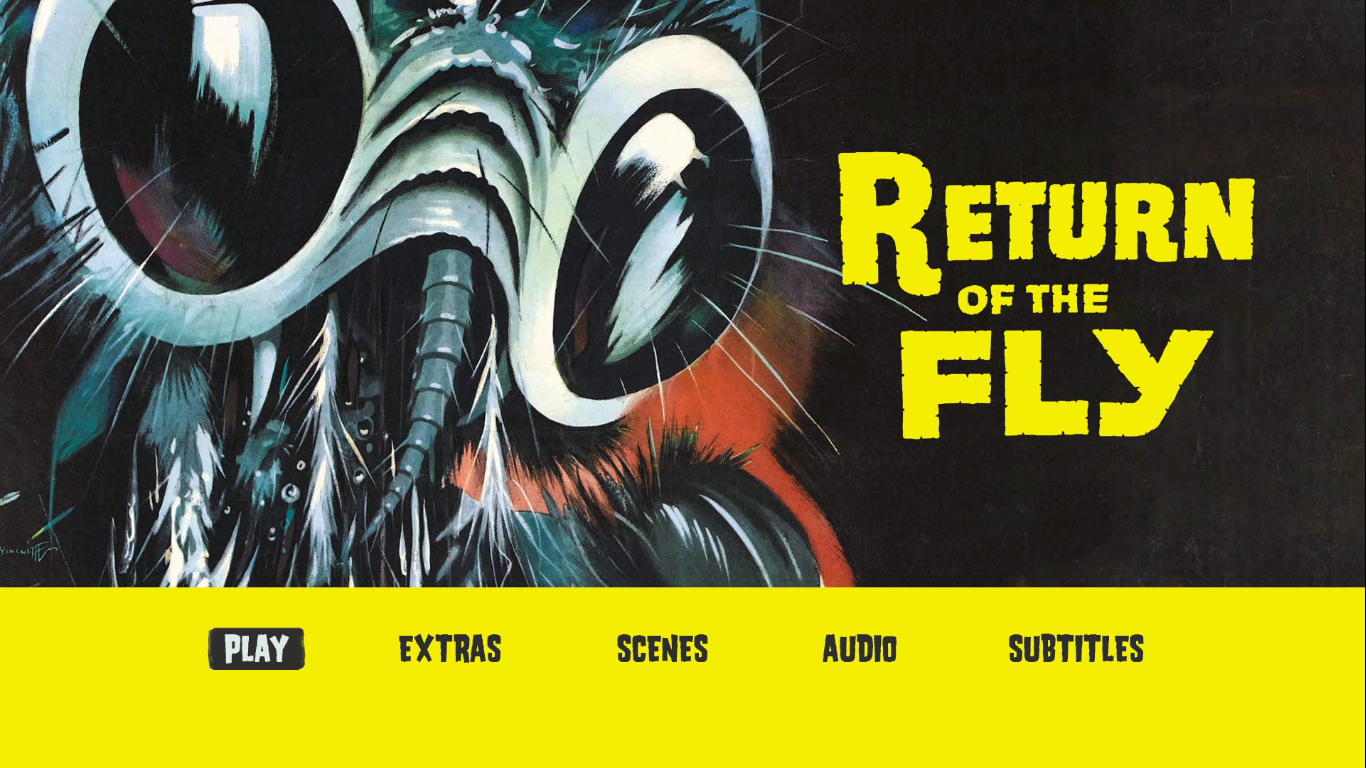 Return of the Fly Blu-ray menu