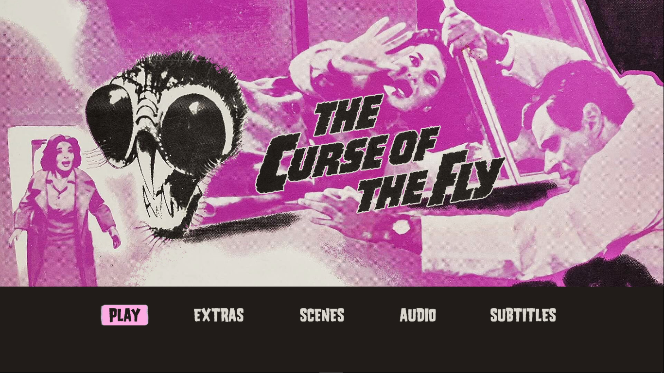 The Curse of the Fly Blu-ray menu