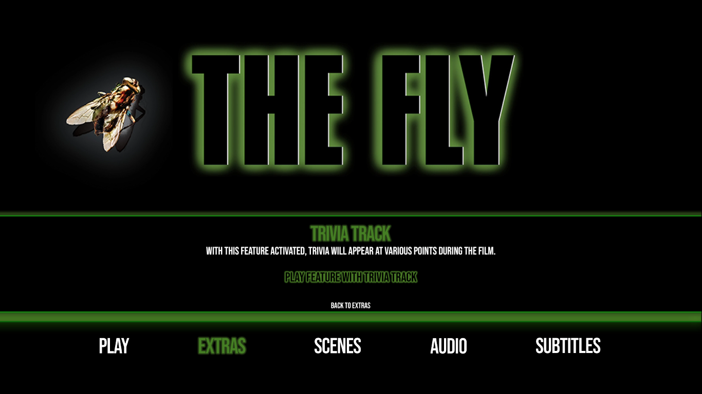 The Fly 1986 extras menu 10
