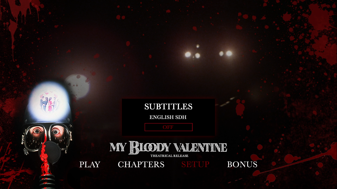 My Bloody Valentine Theatrical Cut setup menu