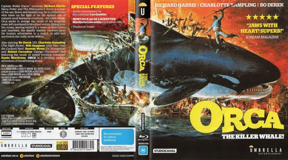 Orca Umbrella Entertainment Reverse Sleeve