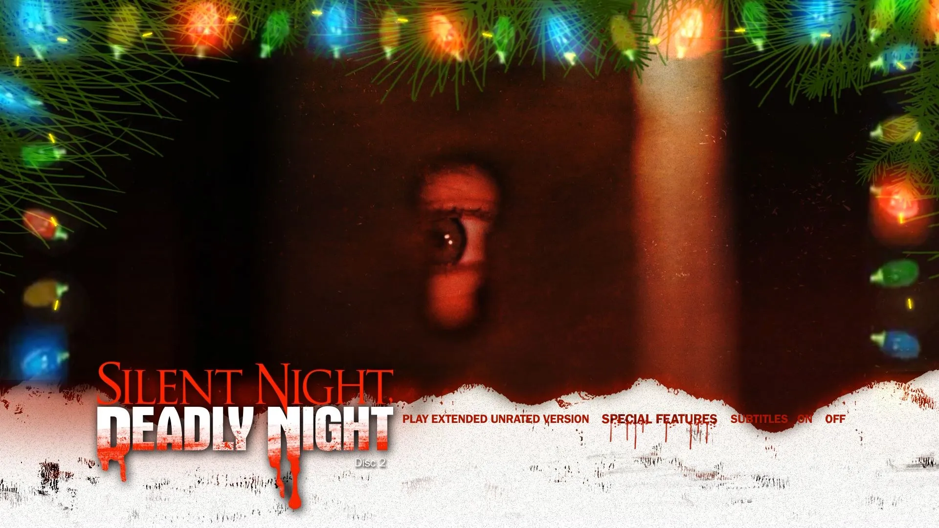Silent Night, Deadly Night unrated Blu-ray menu