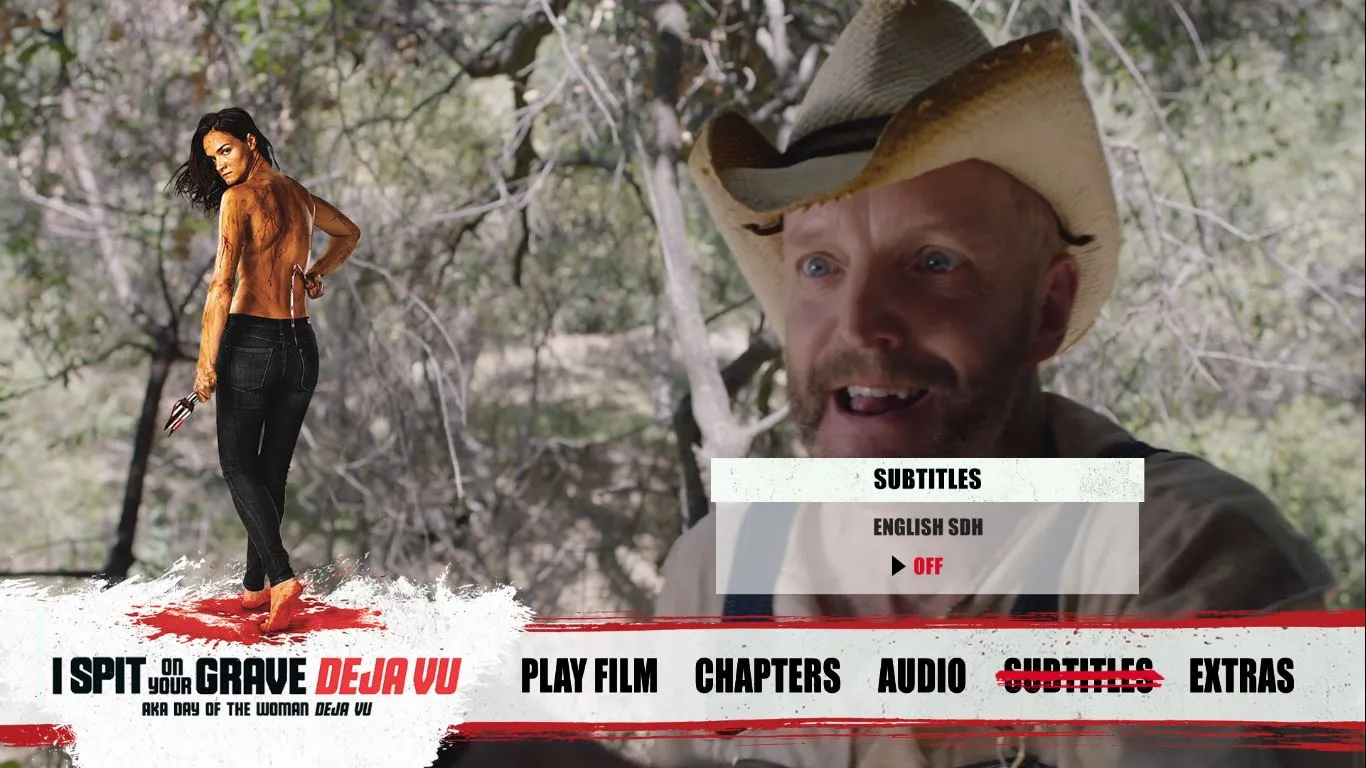 I Spit On Your Grave Deja Vu subtitles menu