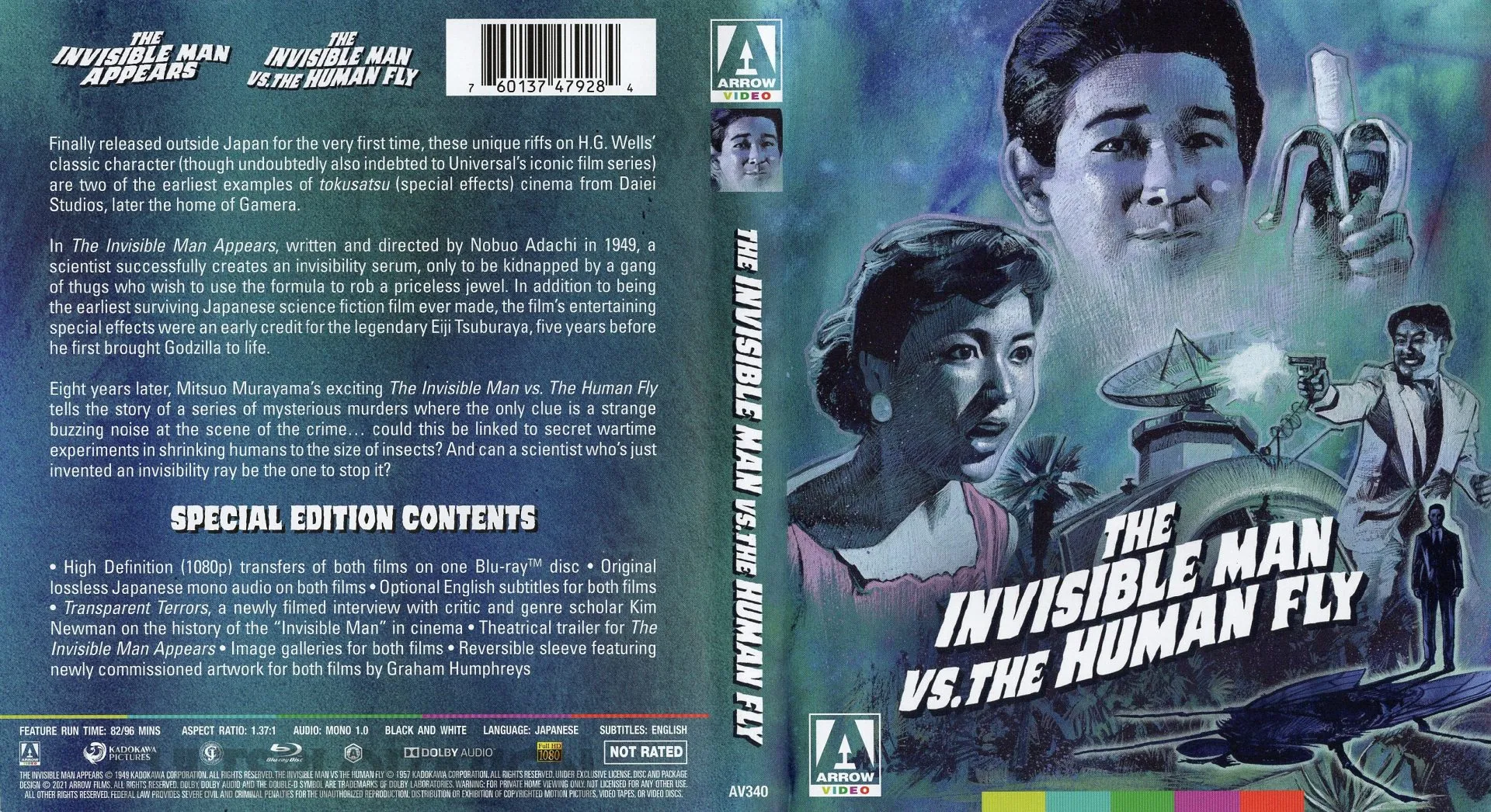 Fly Vs Invisible The Invisible Man Appears/The Invisible Man vs. the Human Fly Blu-ray ...
