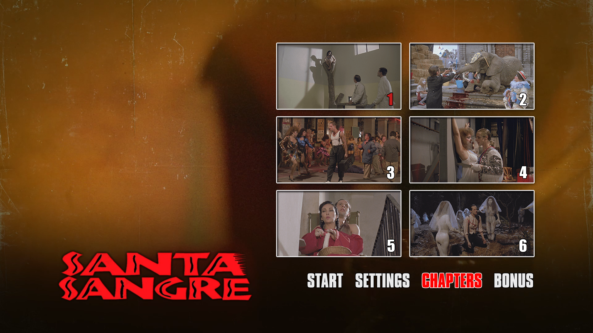 Santa Sangre 4K scene select menu