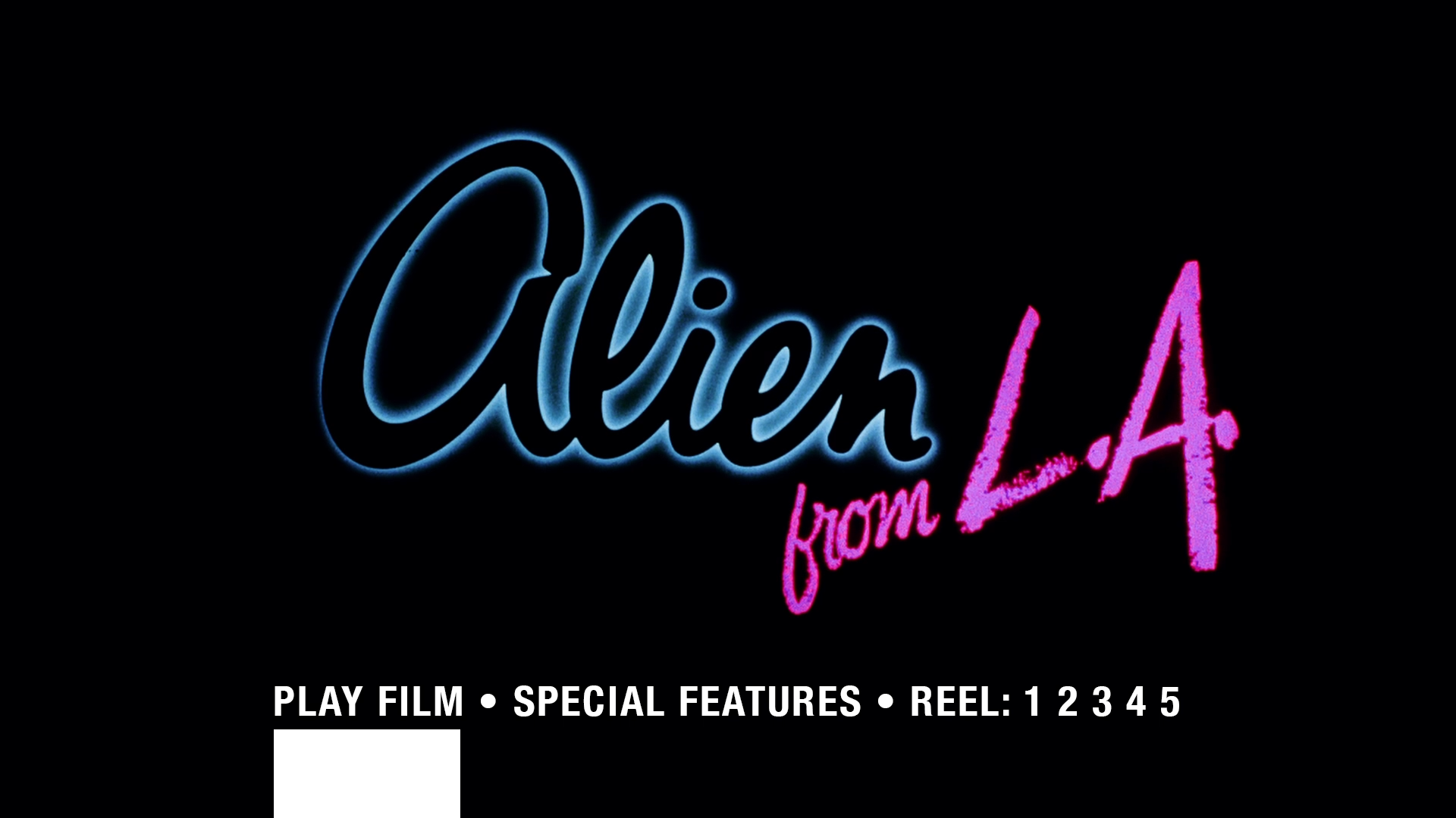 Alien from L.A. Blu-ray menu