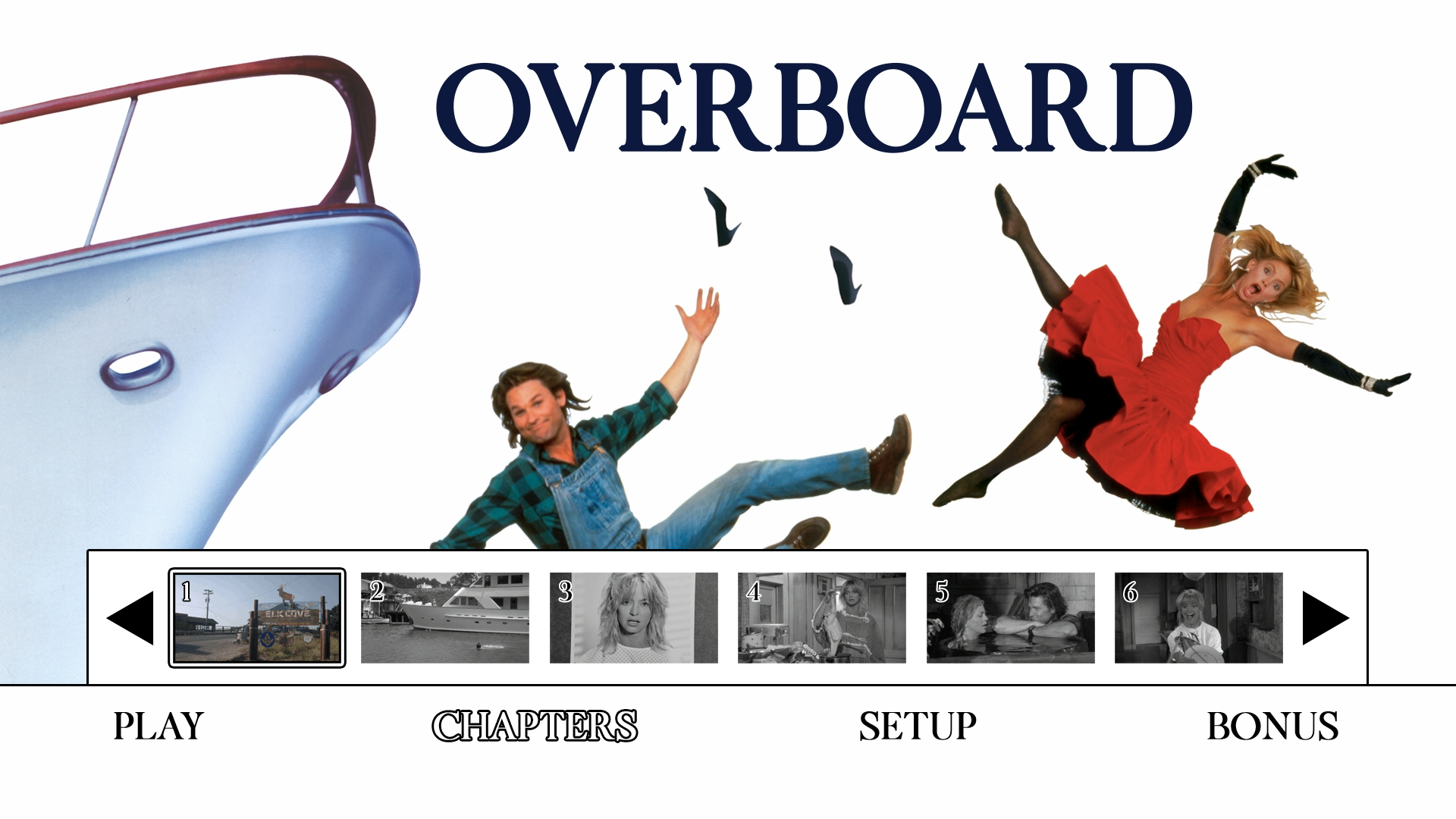 Overboard scene select menu