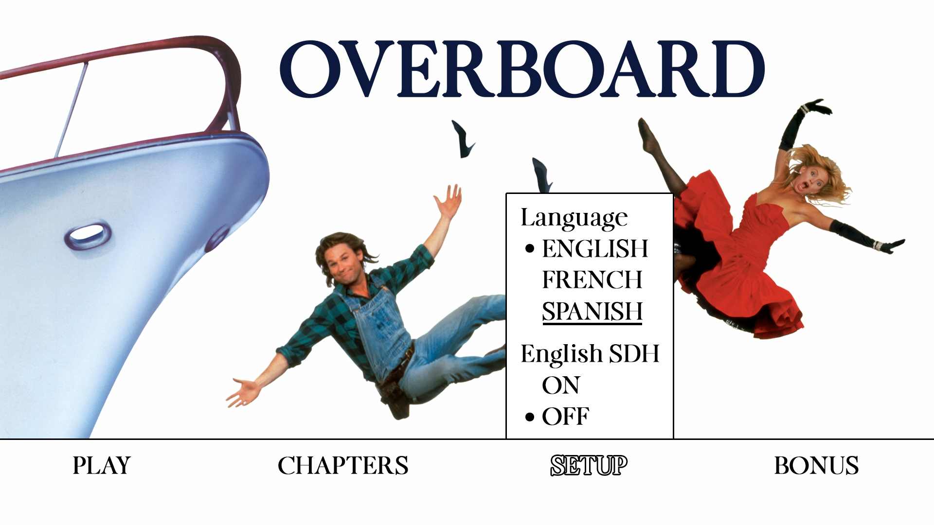 Overboard setup menu