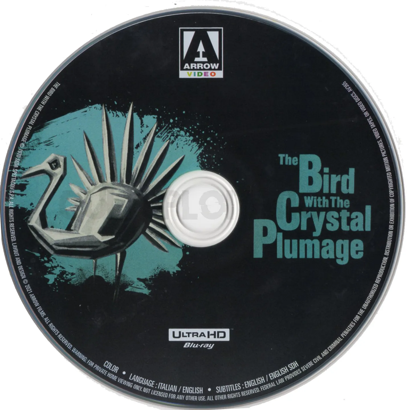 The Bird With The Crystal Plumage - Édition Limitée 4K UHD Blu-ray (Import UK) - Art Original