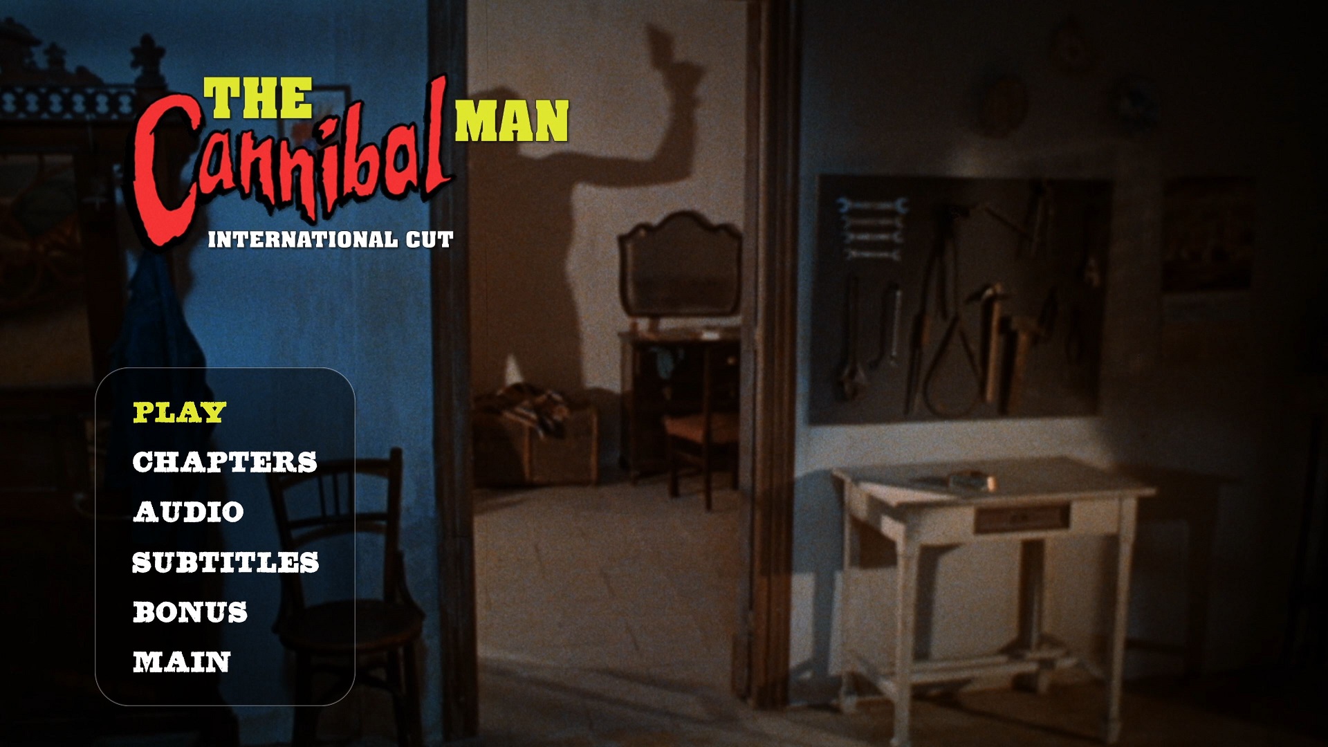 Cannibal Man International Cut Blu-ray Menu