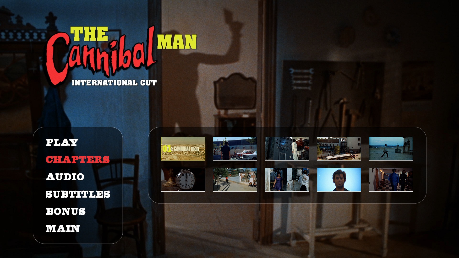 Cannibal Man International Cut Blu-ray Scenes Menu