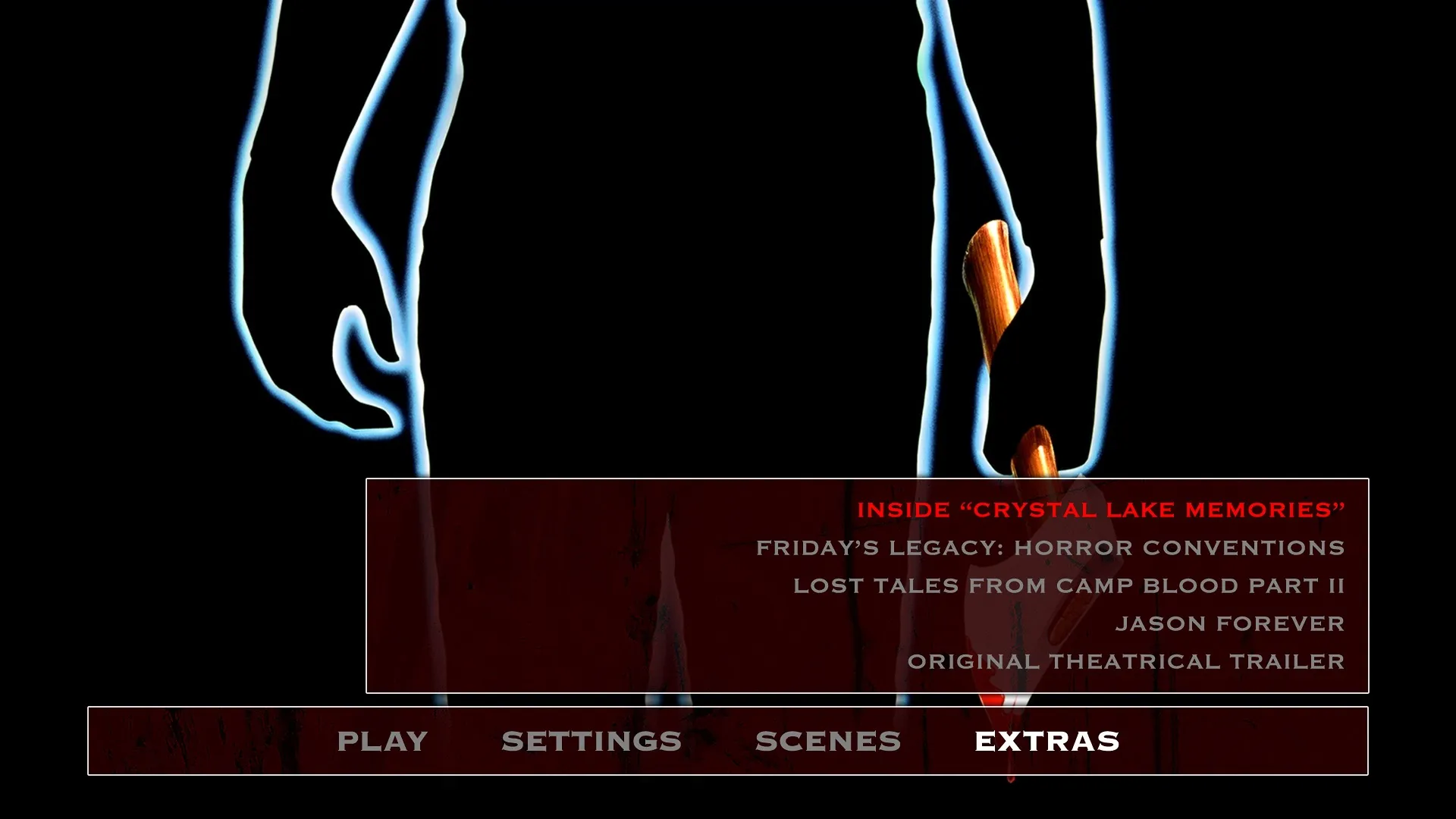 Friday the 13th Part II Extras Menu