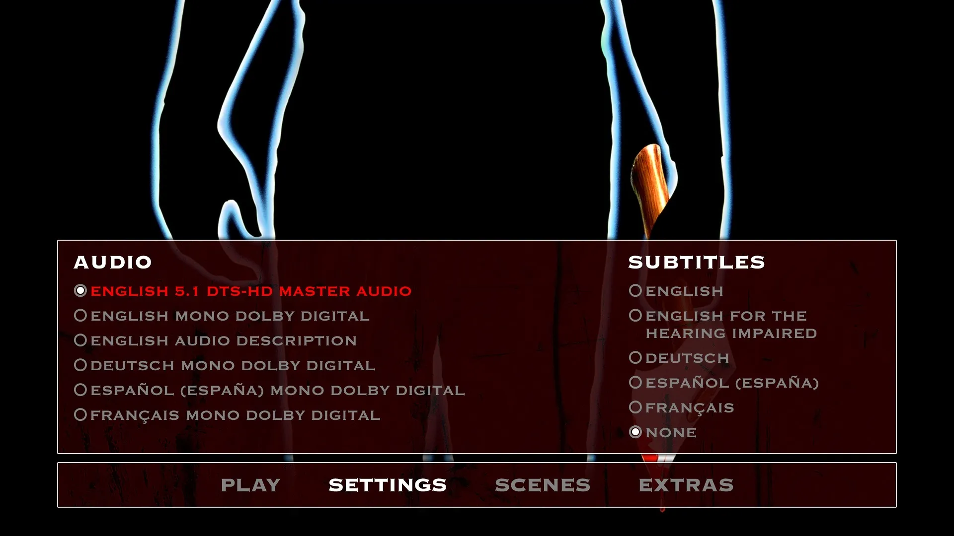 Friday the 13th Part II Settings Menu
