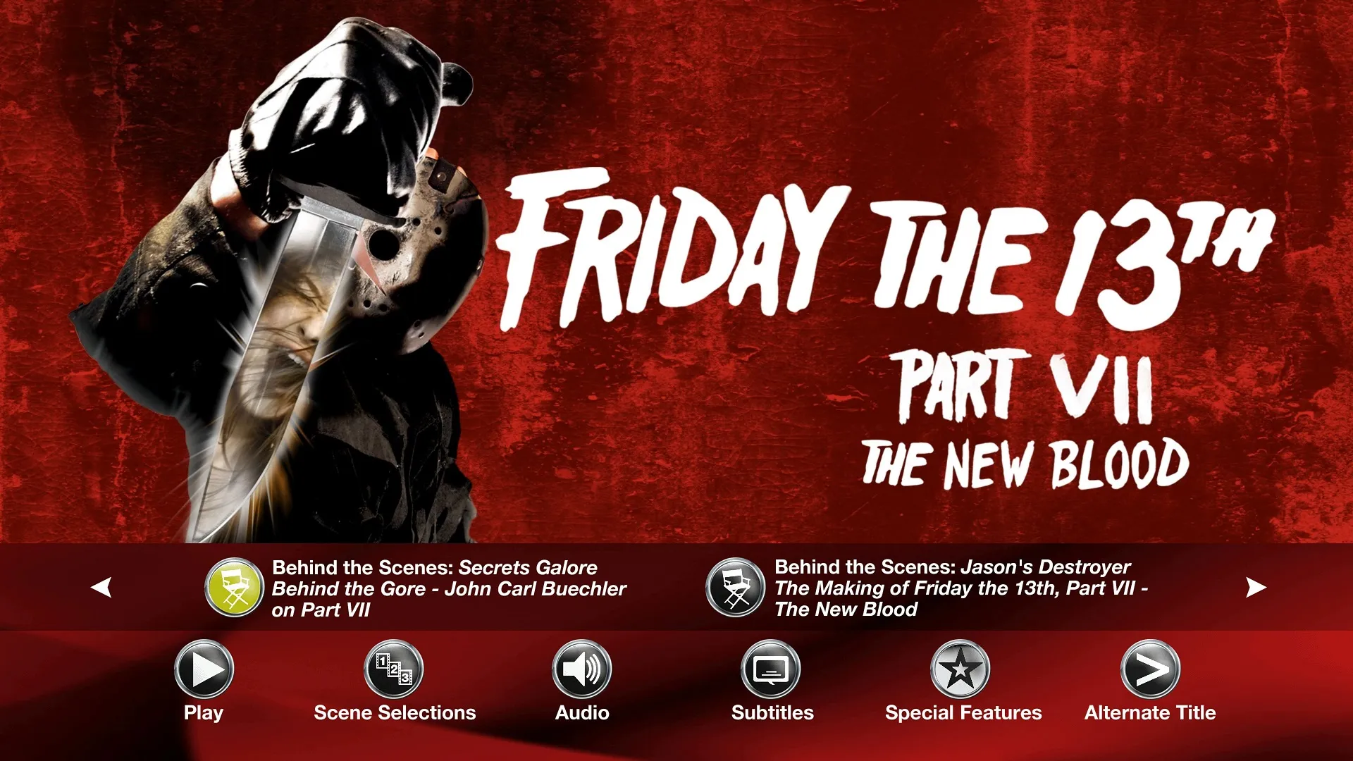 Paramount Pictures Friday the 13th Part VII: The New Blood Blu-ray Extras Menu 3