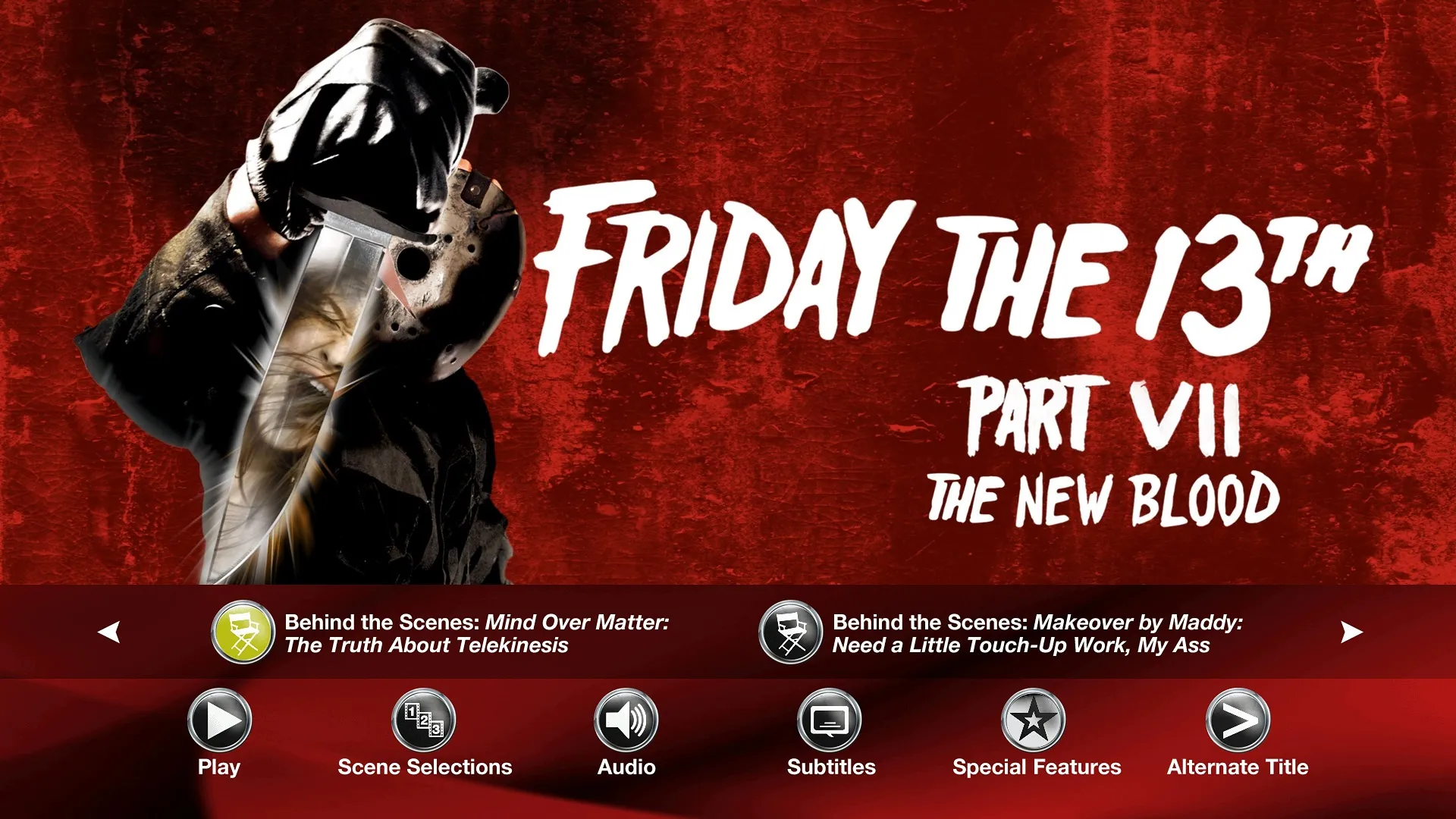 Paramount Pictures Friday the 13th Part VII: The New Blood Blu-ray Extras Menu 4