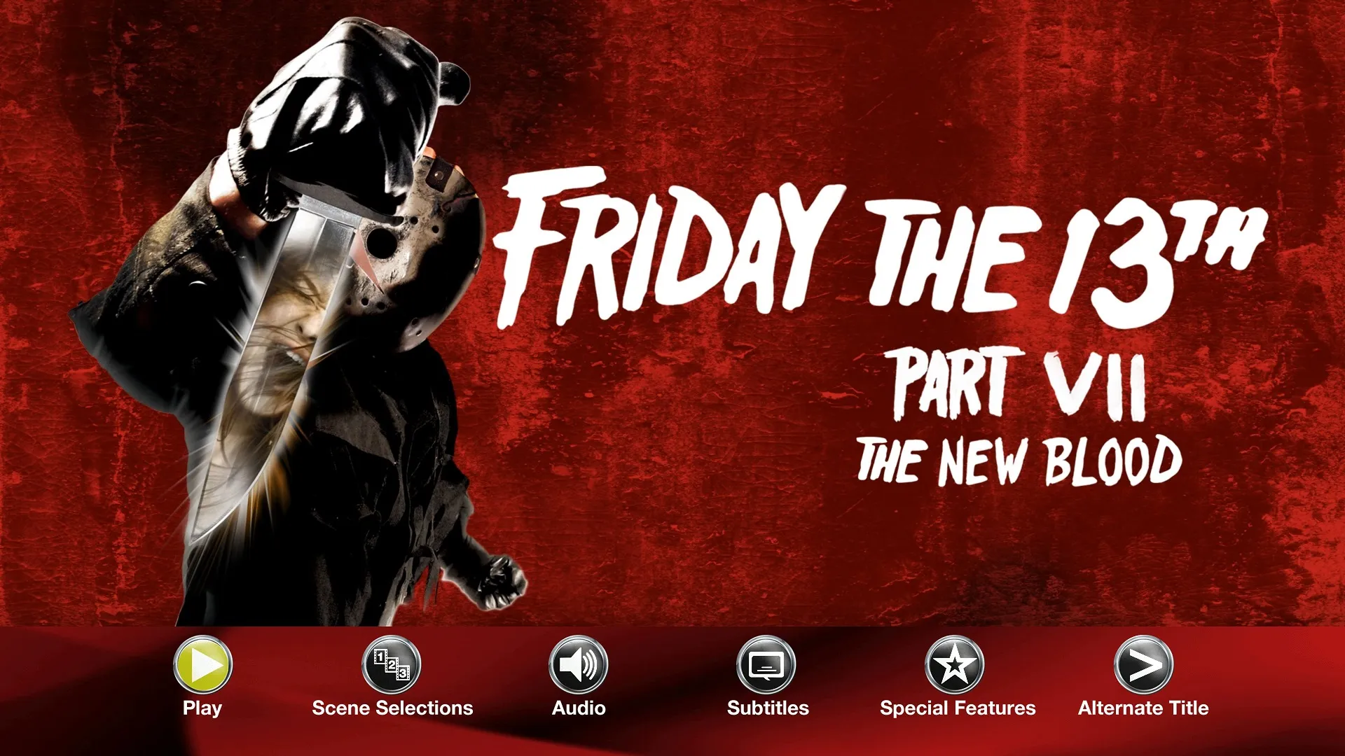 Paramount Pictures Friday the 13th Part VII: The New Blood Blu-ray Menu