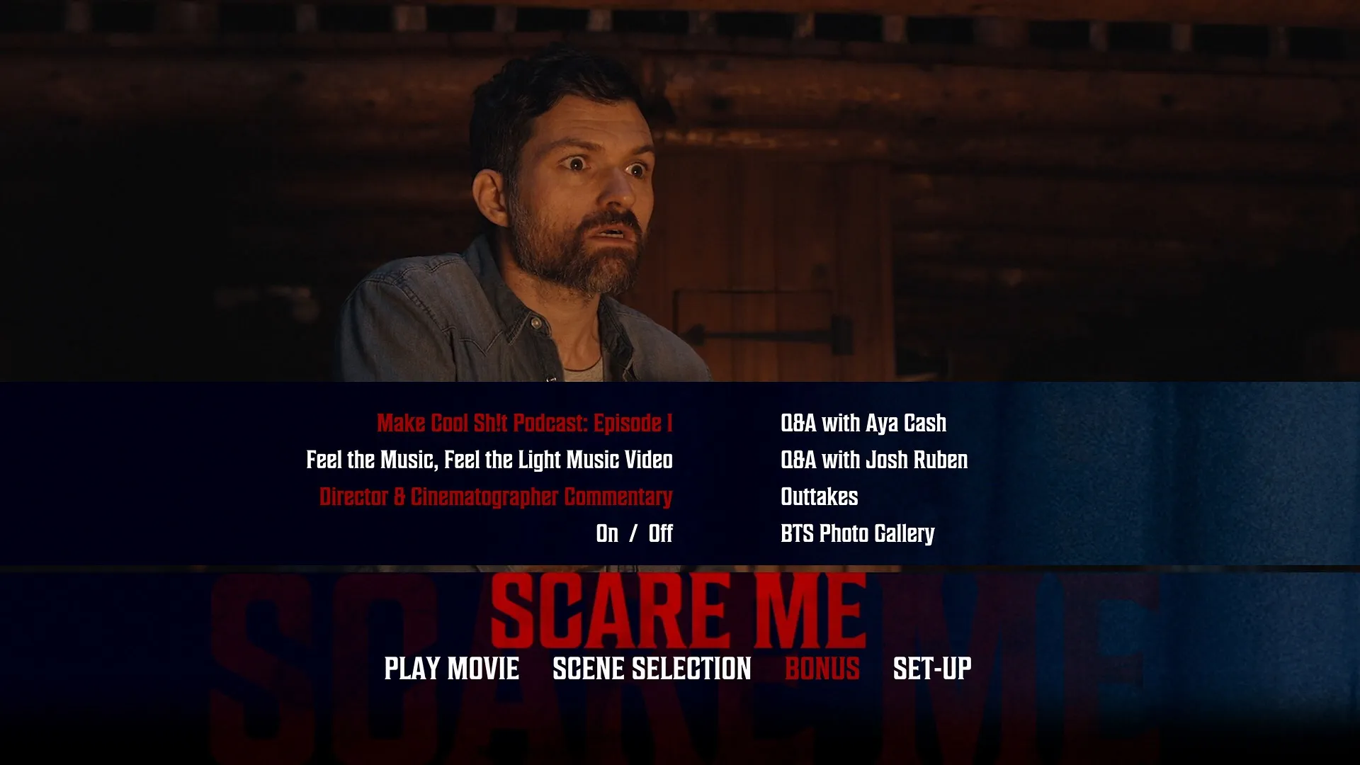 Scare Me Blu-ray Extras Menu