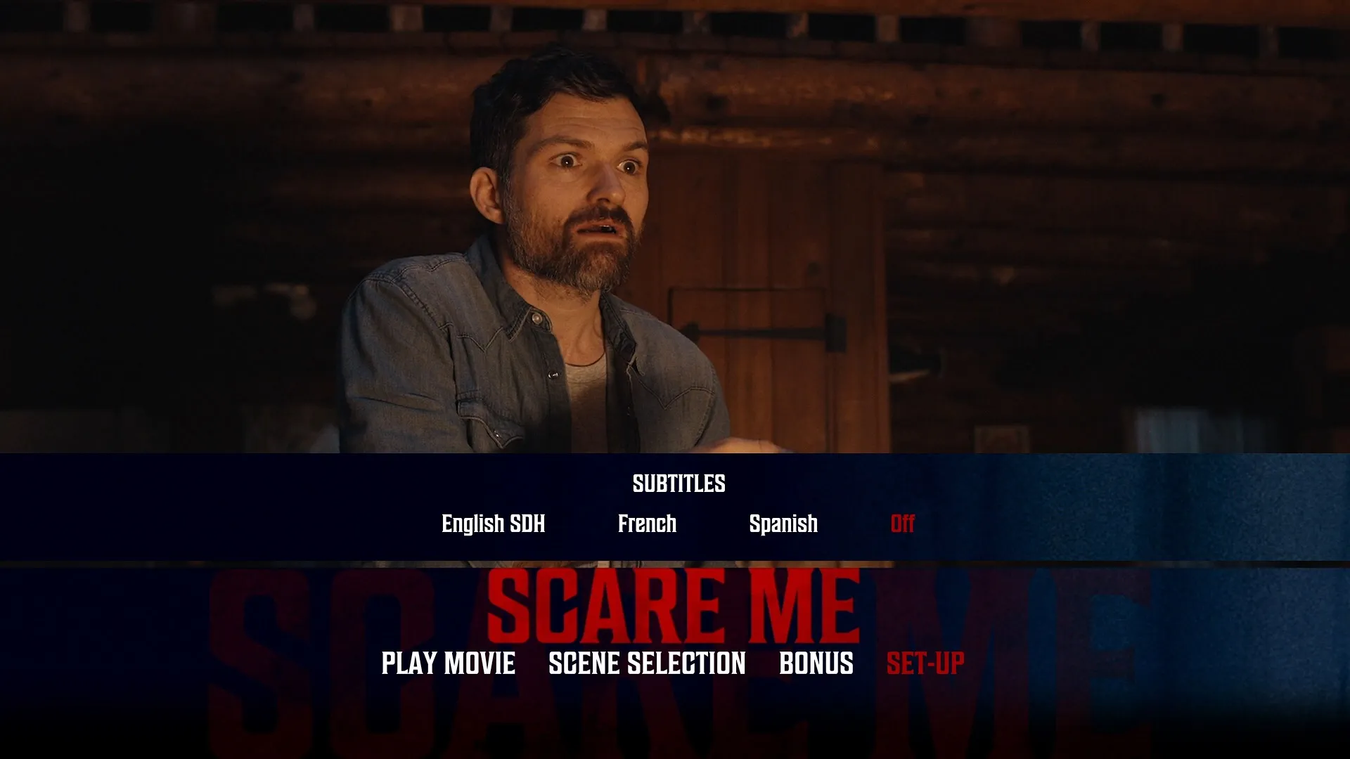 Scare Me Blu-ray Setup Menu