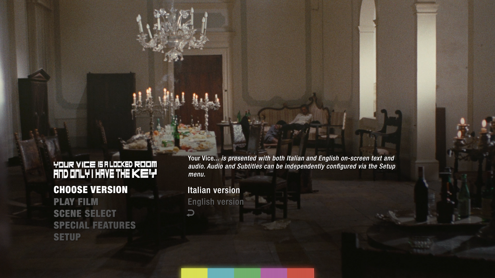 Your Vice is a Locked Room and Only I Have the Key Blu-ray menu