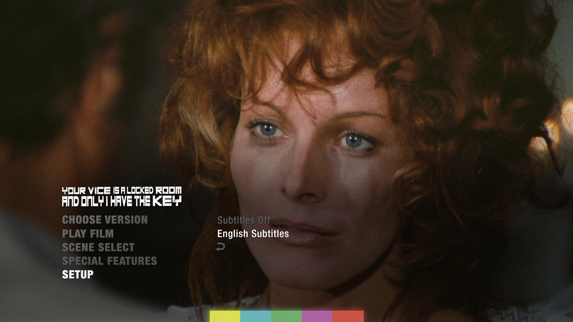 Your Vice is a Locked Room and Only I Have the Key subtitles menu