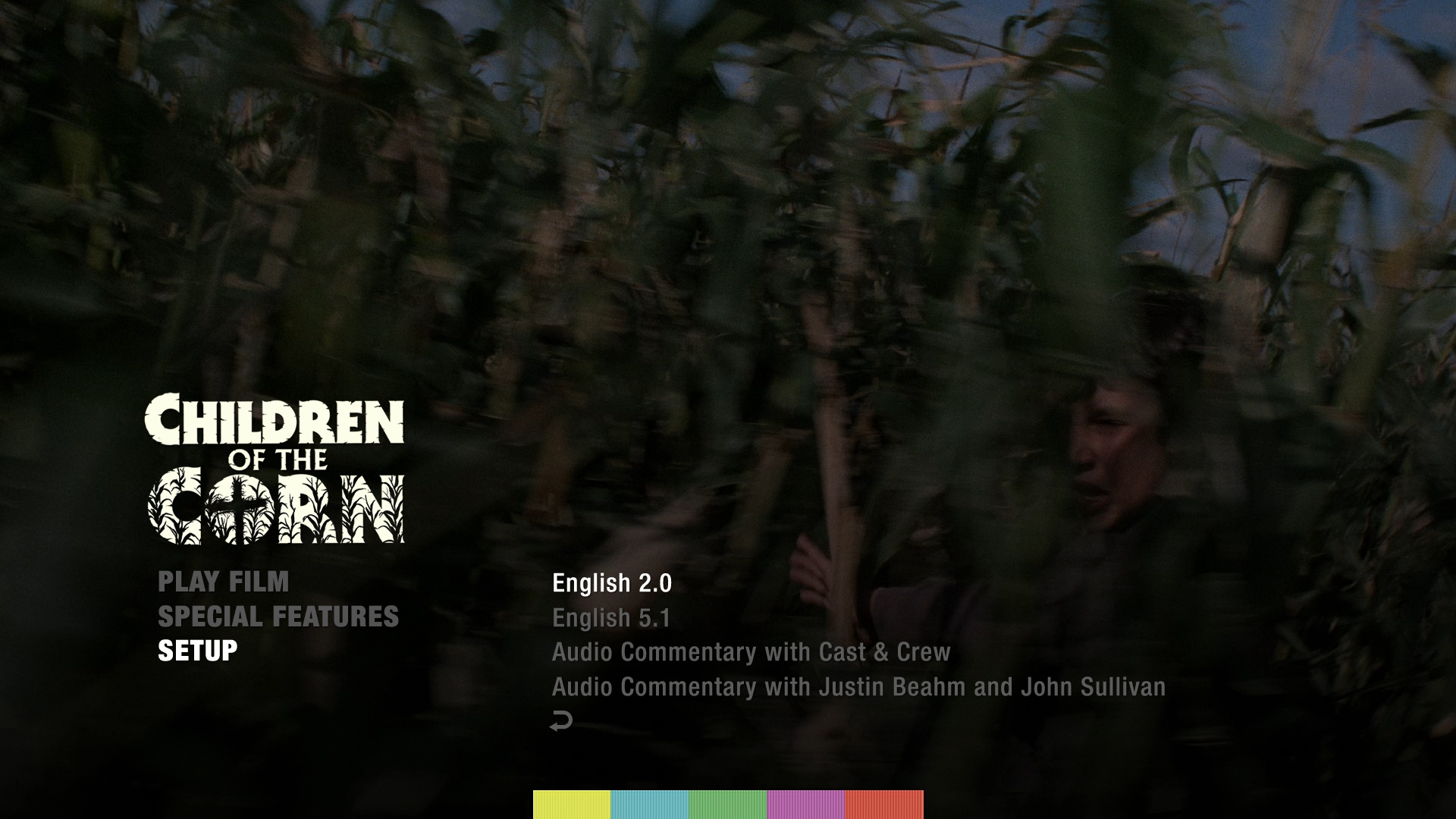 Children of the Corn 4K audio menu