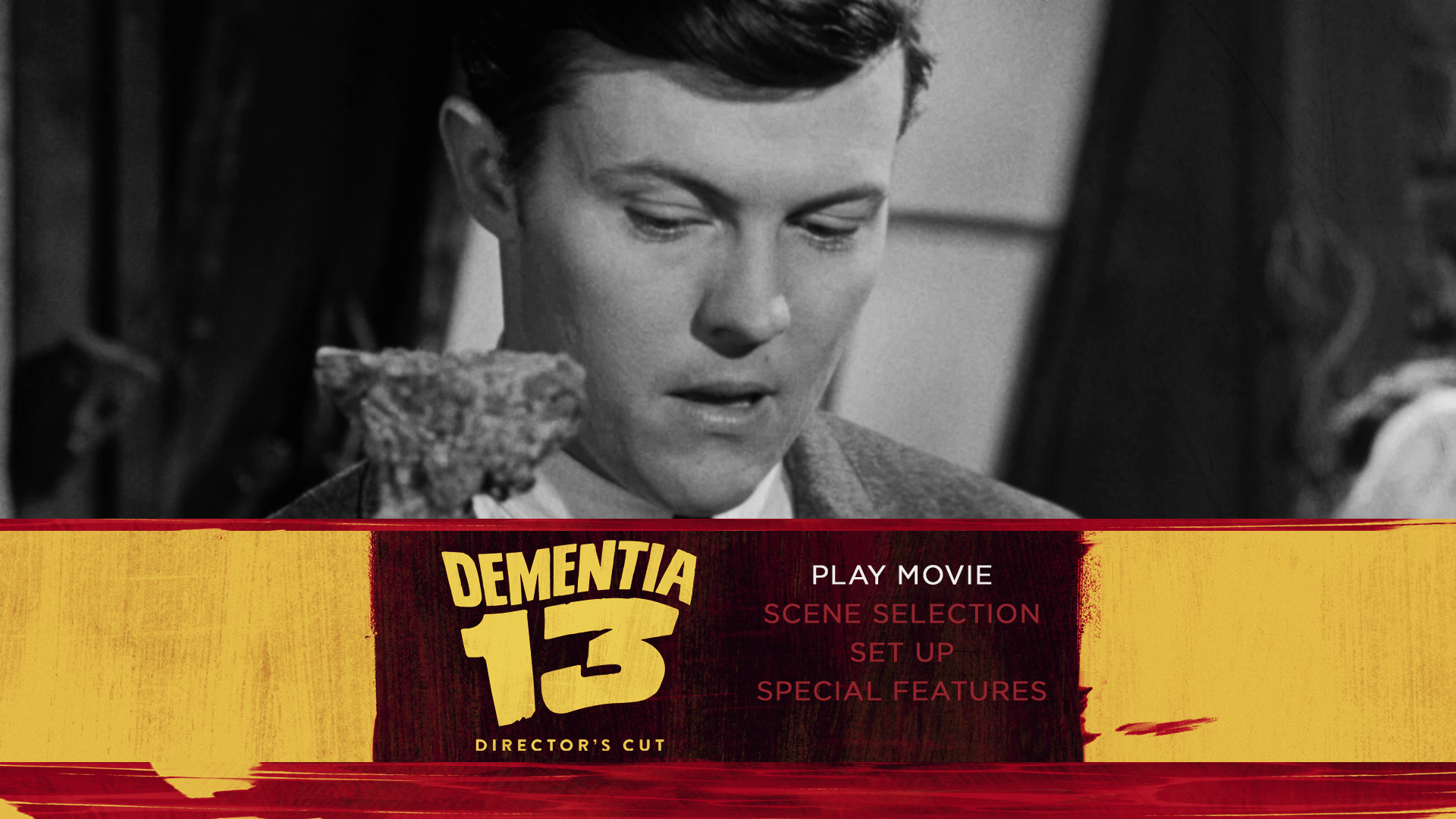 Dementia 13 Director's Cut Blu-ray menu