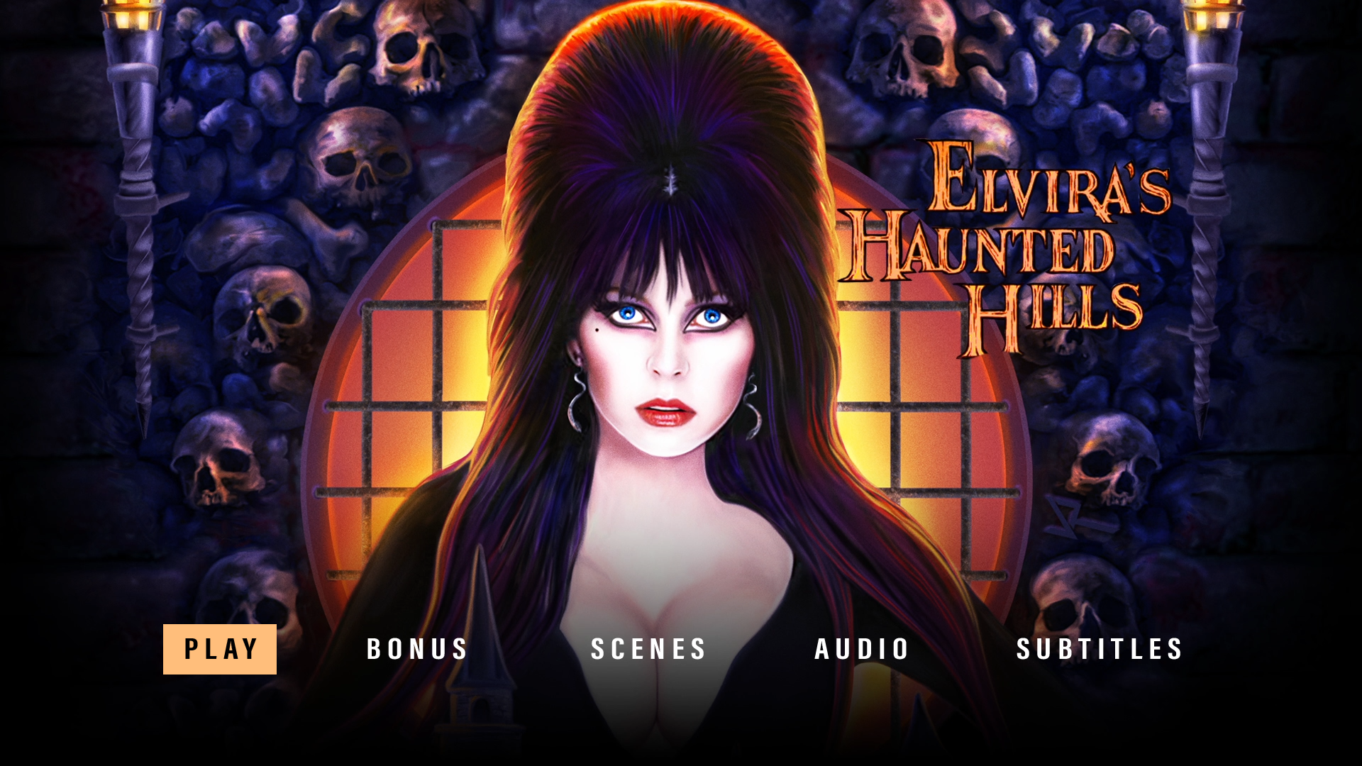 Elvira's Haunted Hills Blu-ray menu