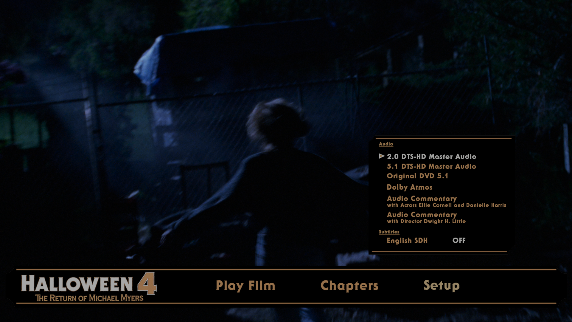 Halloween 4 4K setup menu