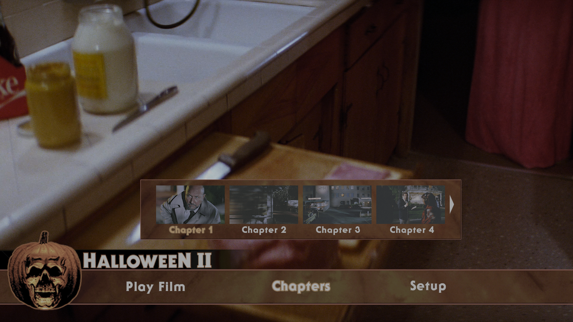 Halloween II 4K scene select menu
