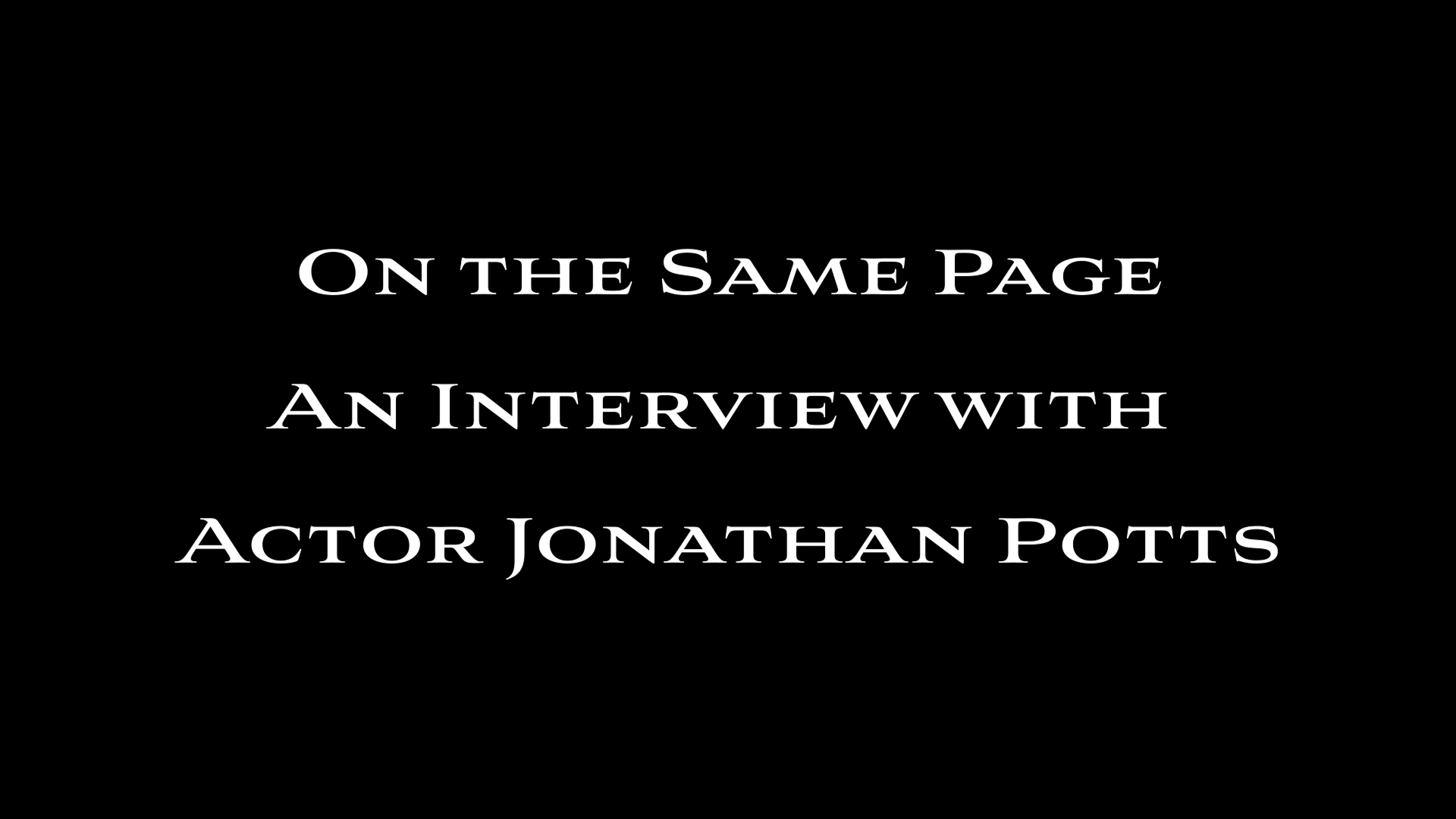 Resurrection Jonathan Potts interview