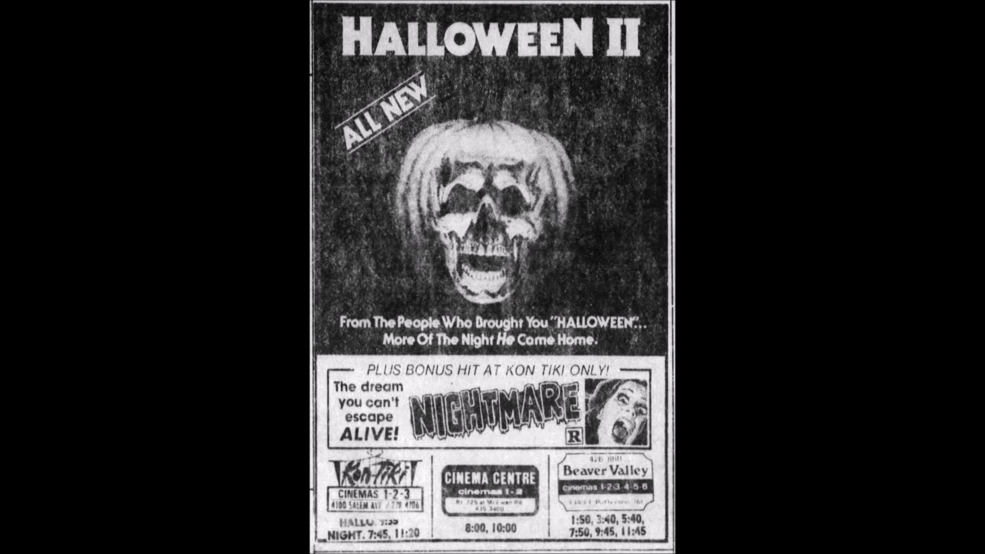 Halloween II newsprint ad gallery