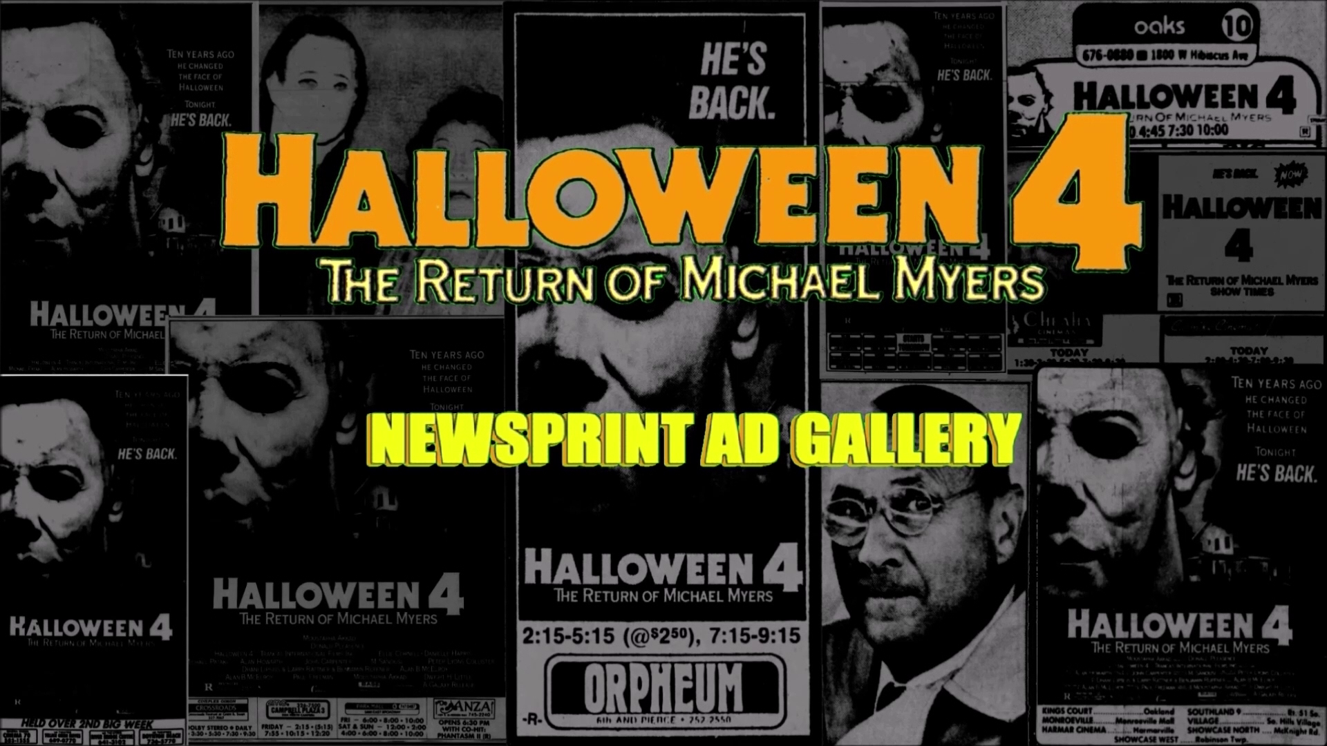 Halloween 4 newsprint ad gallery