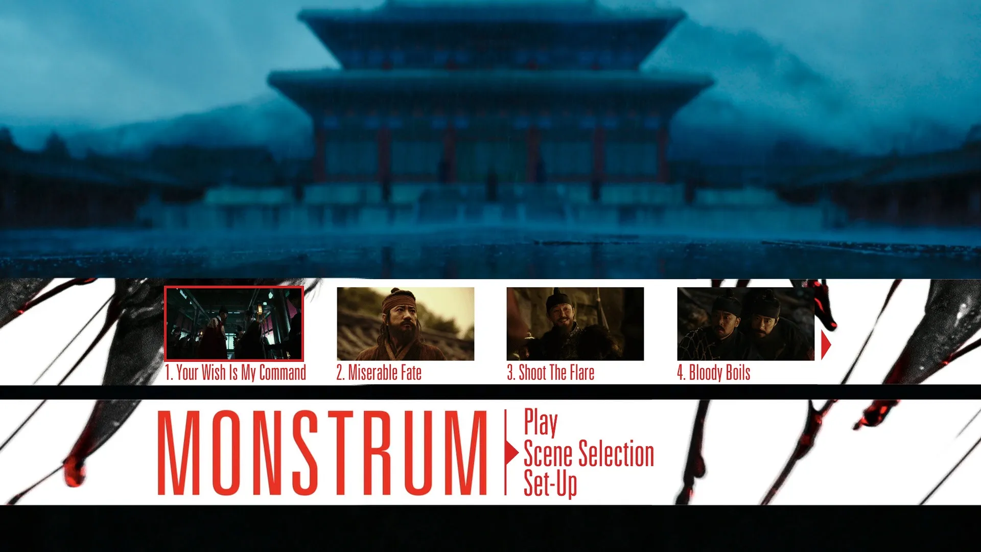 Monstrum Blu-ray Scenes Menu