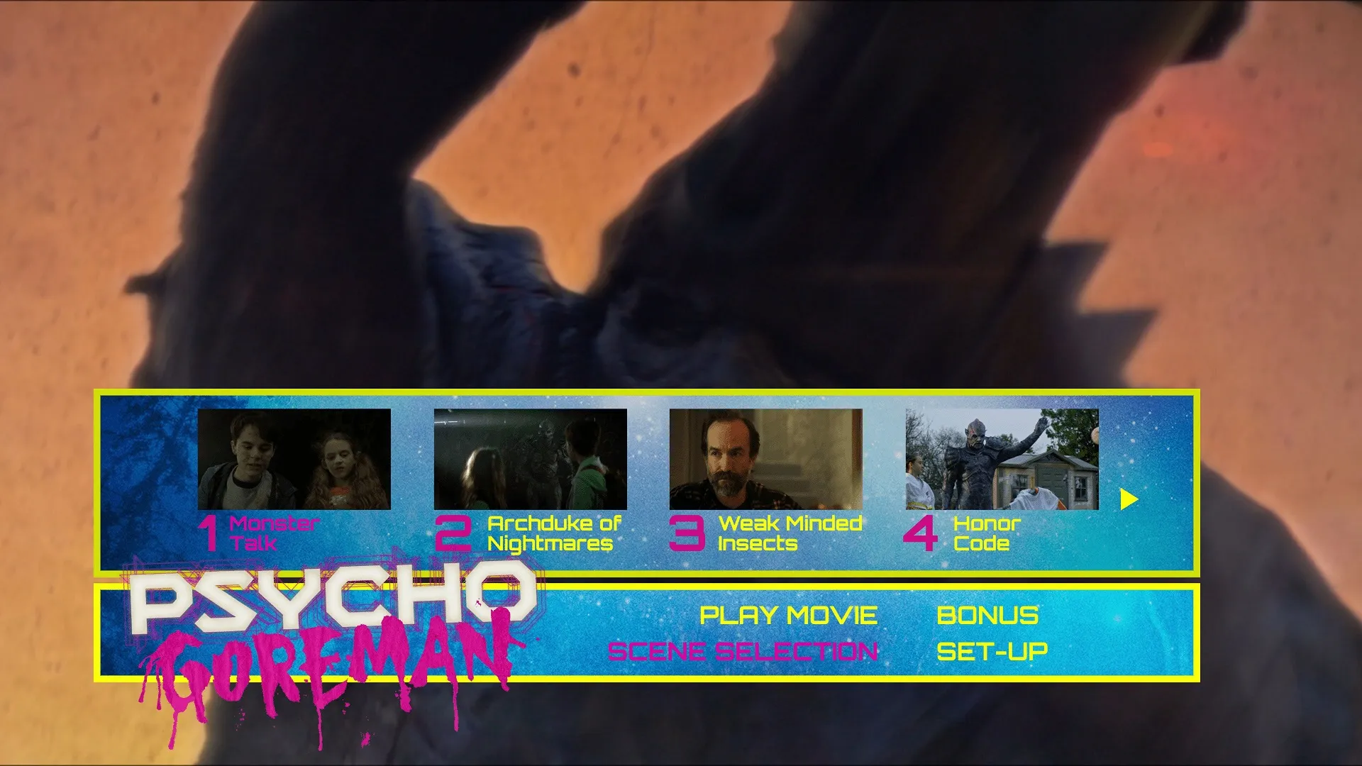 Psycho Goreman Blu-ray Scenes Menu
