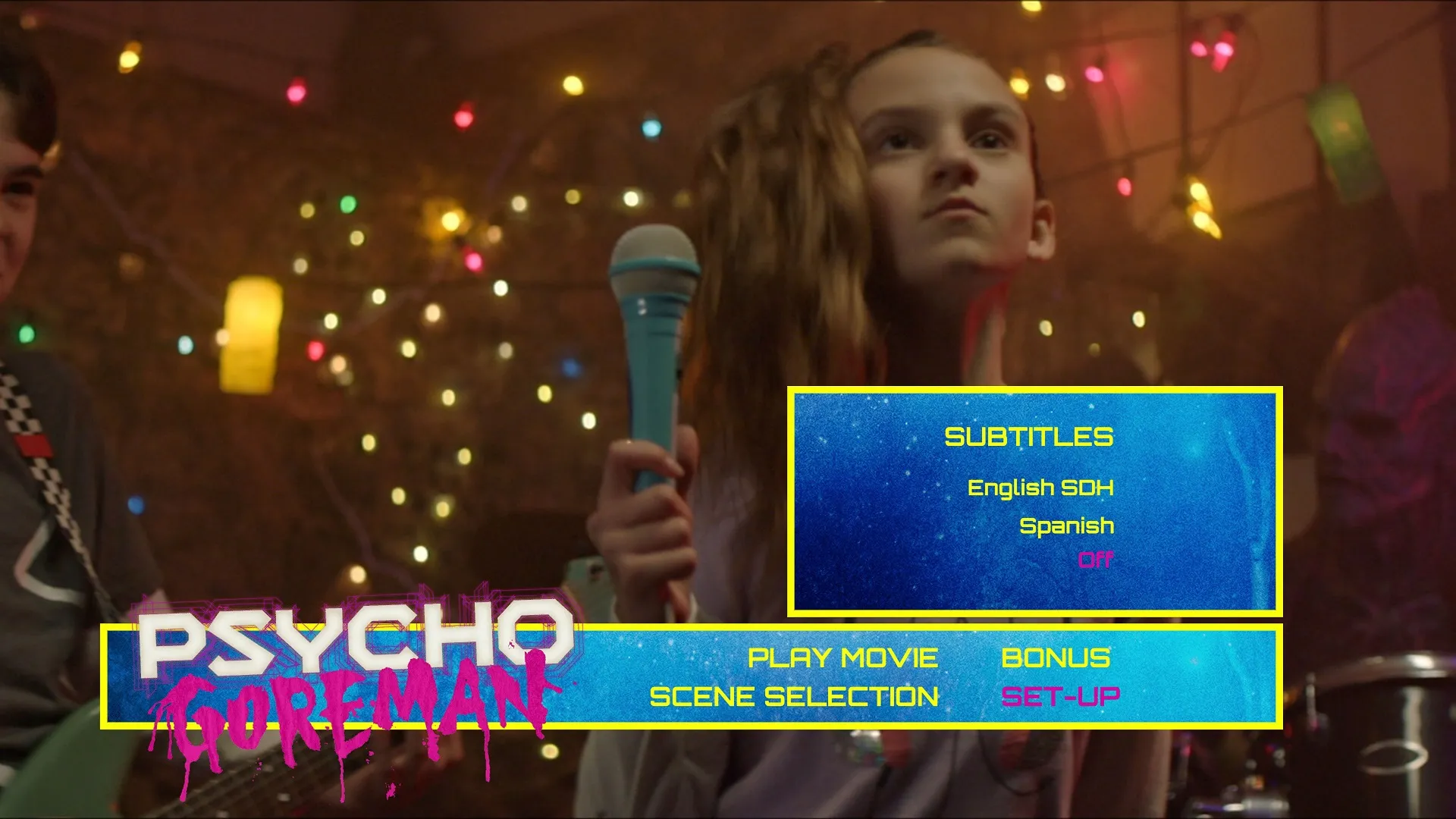 Psycho Goreman Blu-ray Setup Menu
