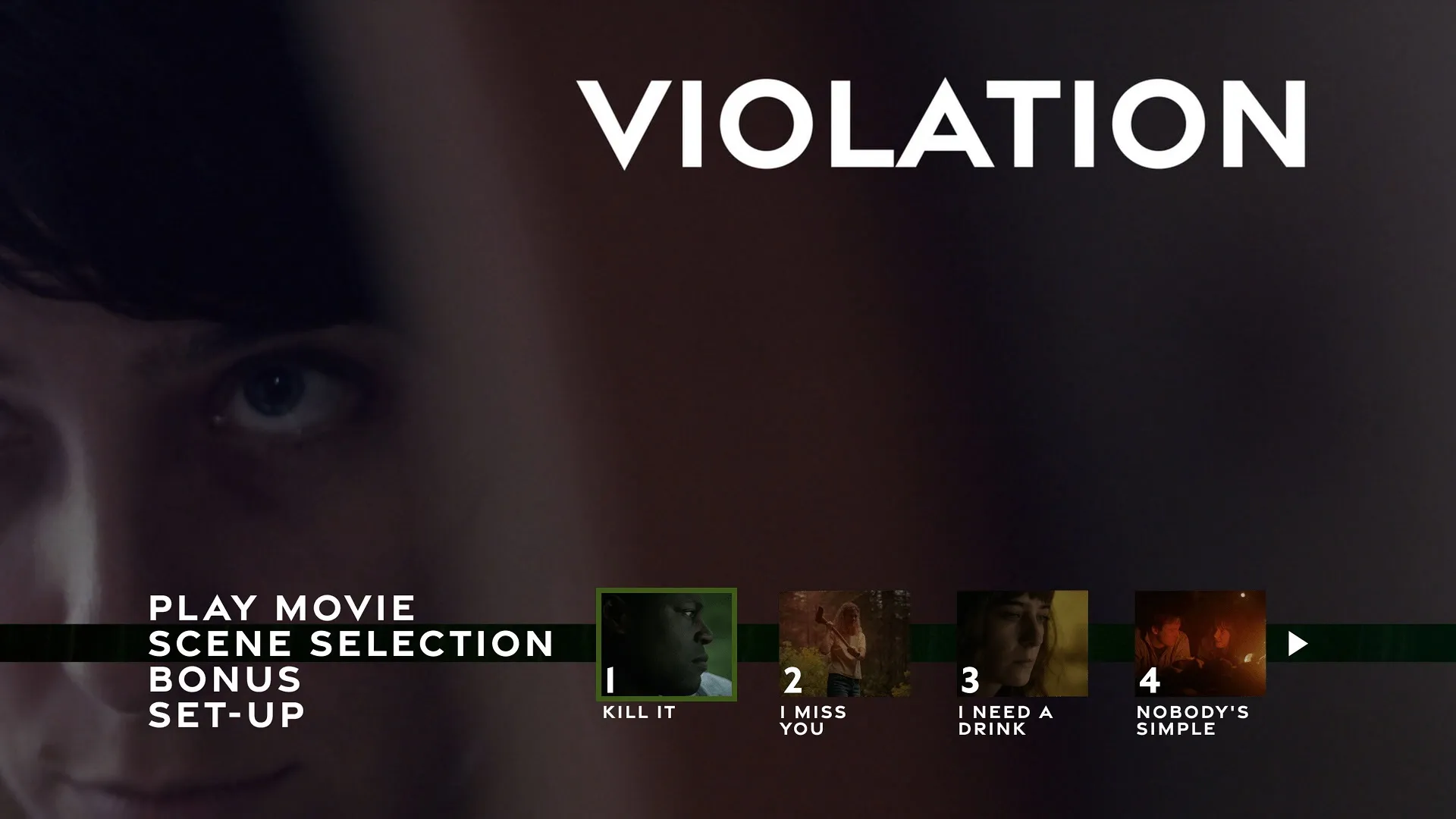 Violation Blu-ray Scenes Menu