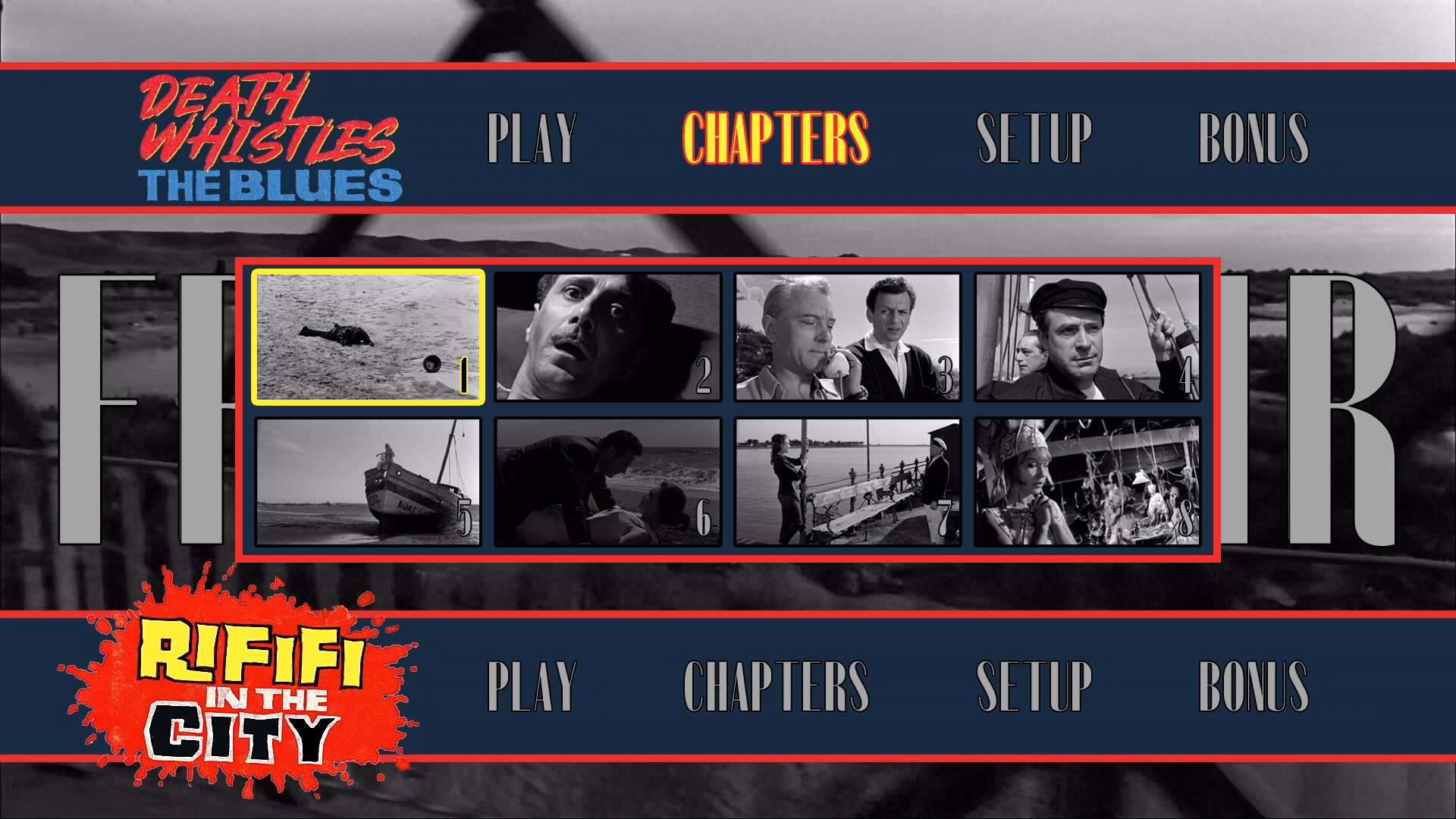 Death Whistles the Blues scene select menu