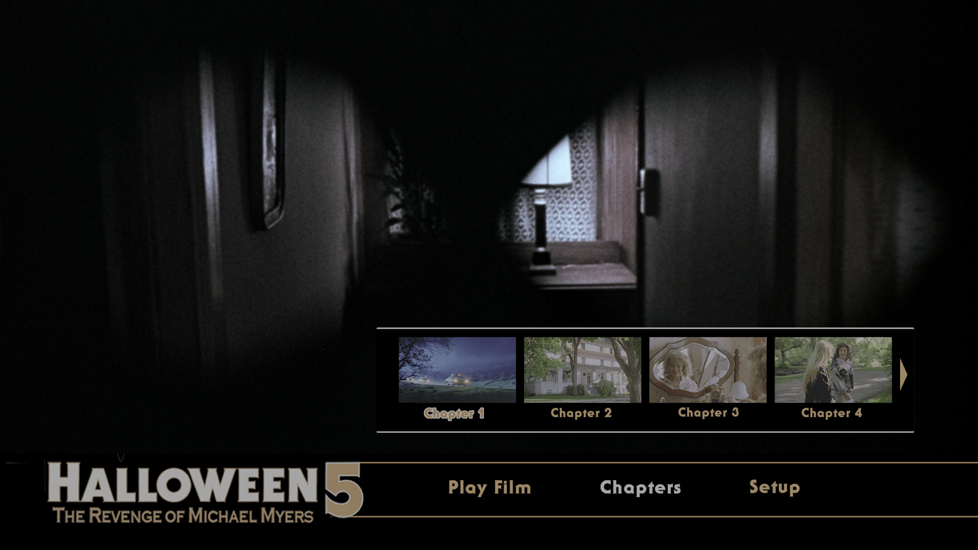 Halloween 5 4K scene select menu