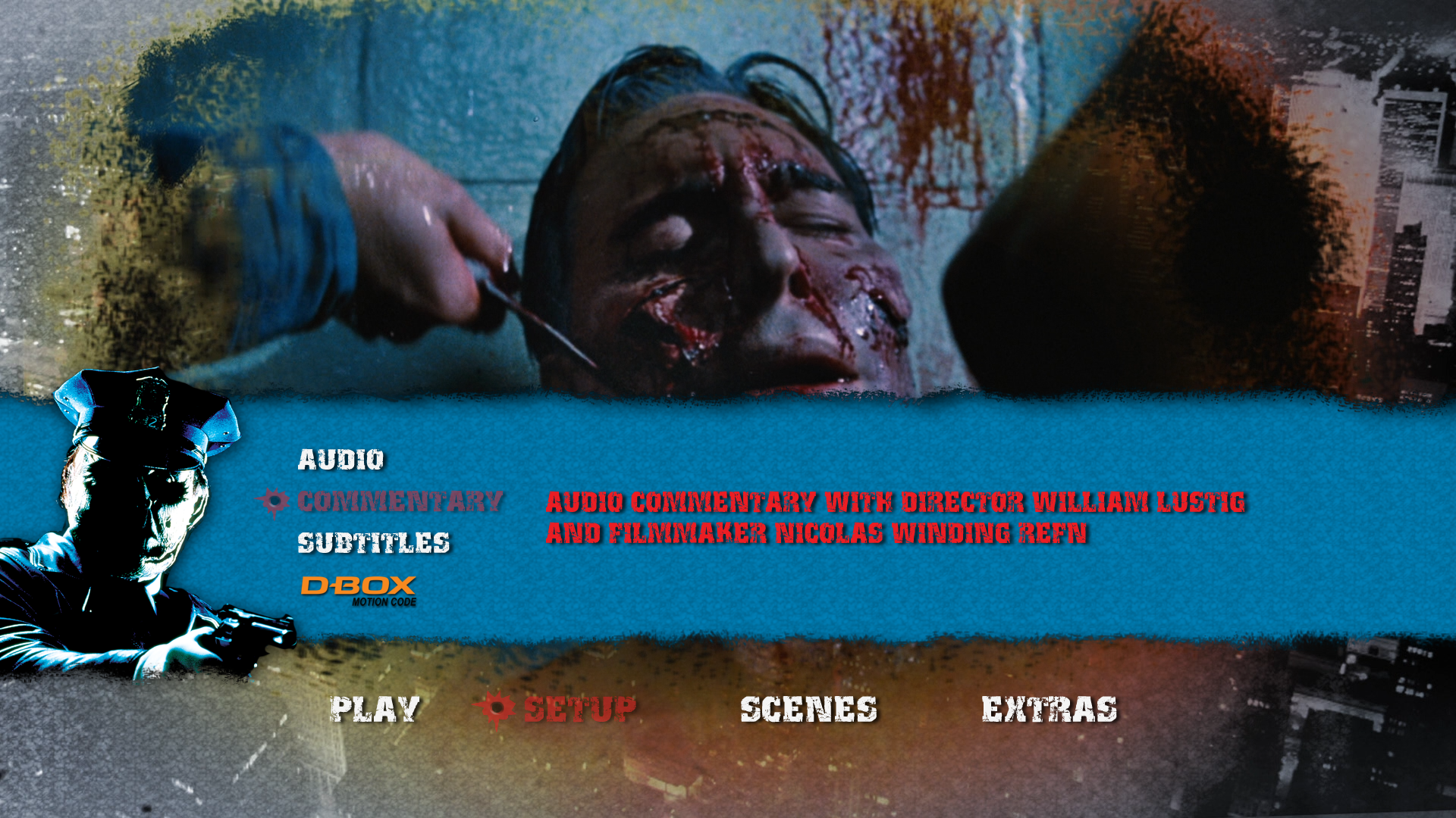 Maniac Cop 2 Blu-ray commentary menu