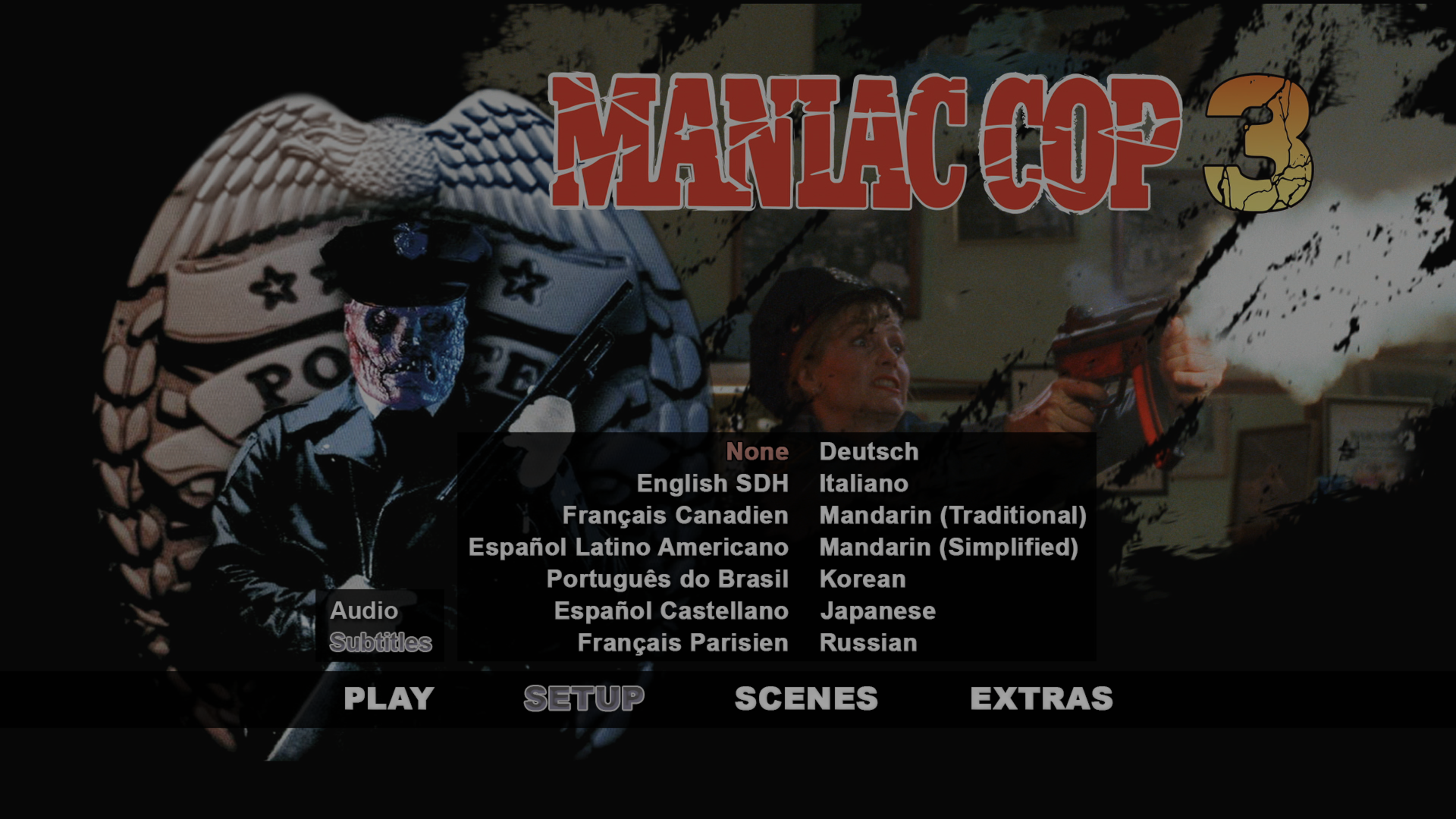 Maniac Cop 4 4K subtitles menu