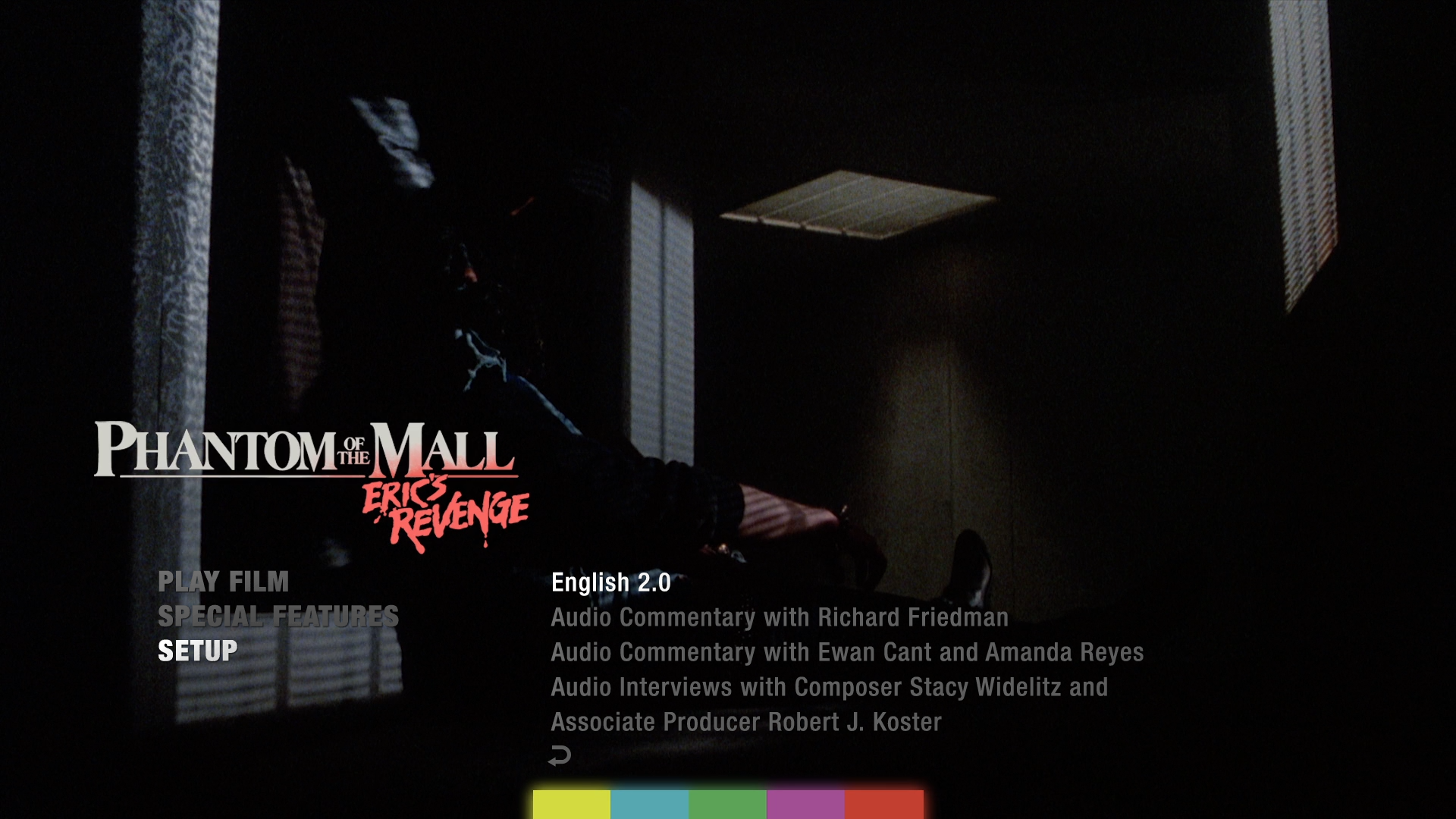 Phantom of the Mall theatrical cut audio menu
