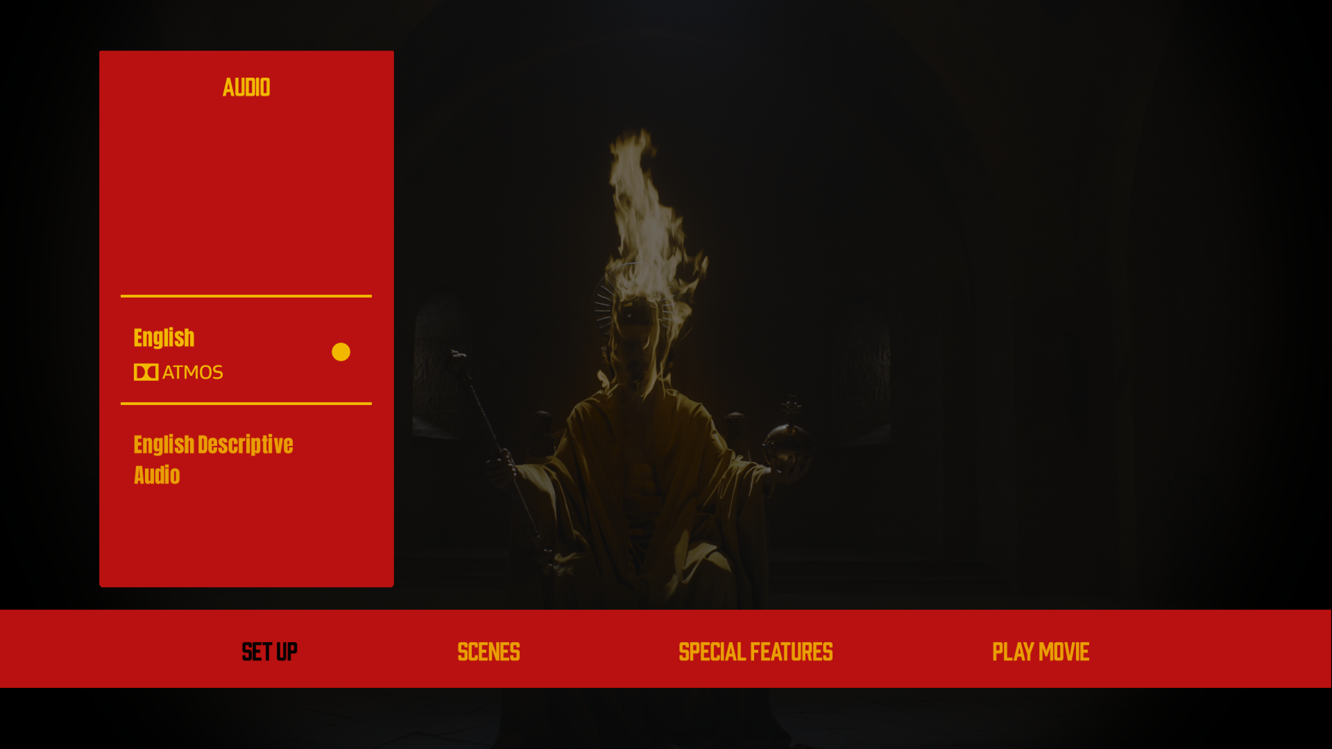 The Green Knight 4K audio menu